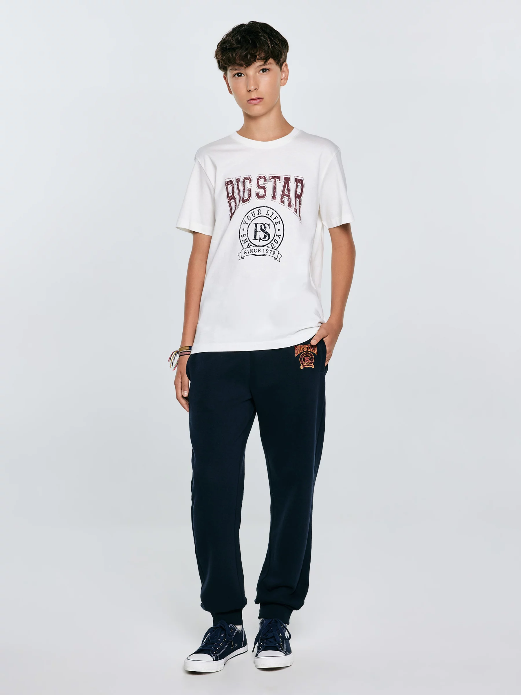 Koszulka chłopięca z nadrukiem biała Mauter 100