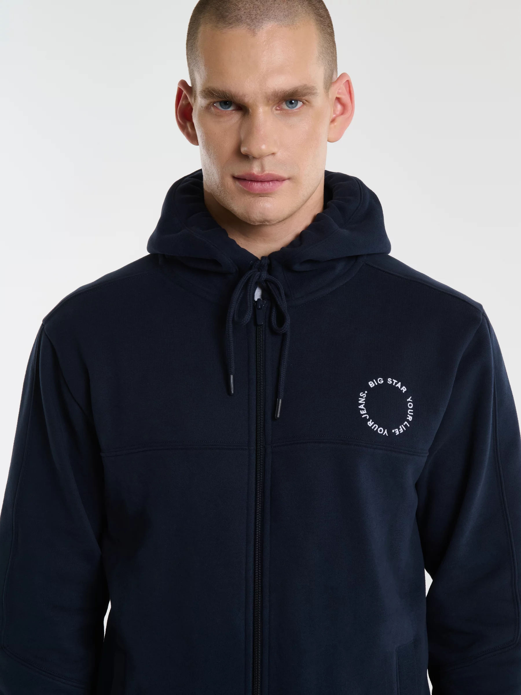 Bluza męska z kapturem granatowa Ajron 403/ Kersyn 403