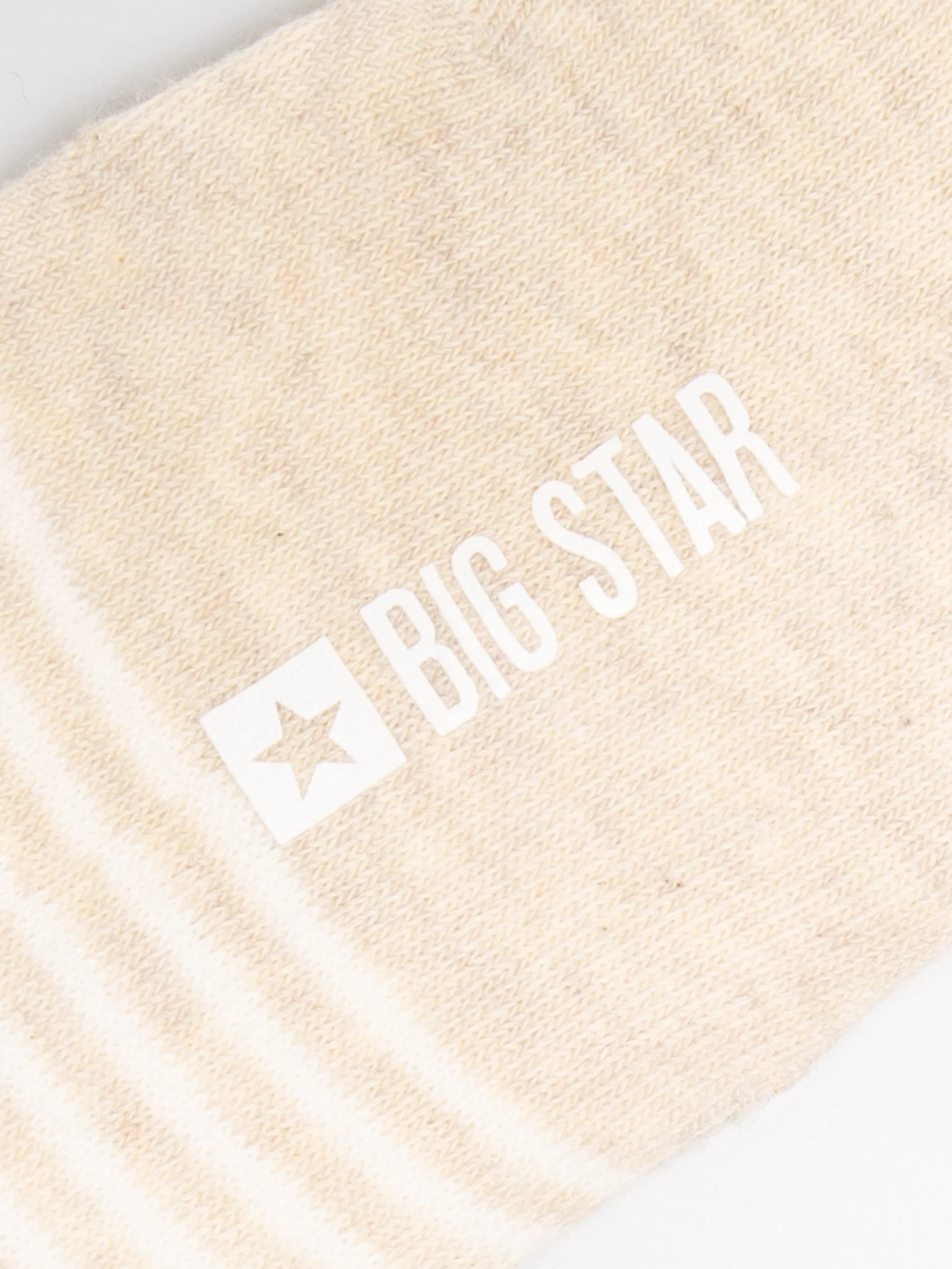 Stopki damskie w paski beżowe Olga 801