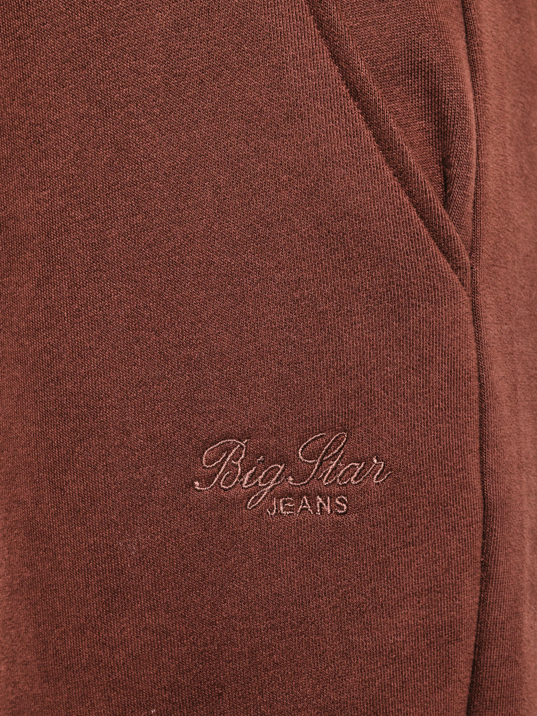 Spodnie damskie dresowe z prostą nogawką brązowe Martap 804