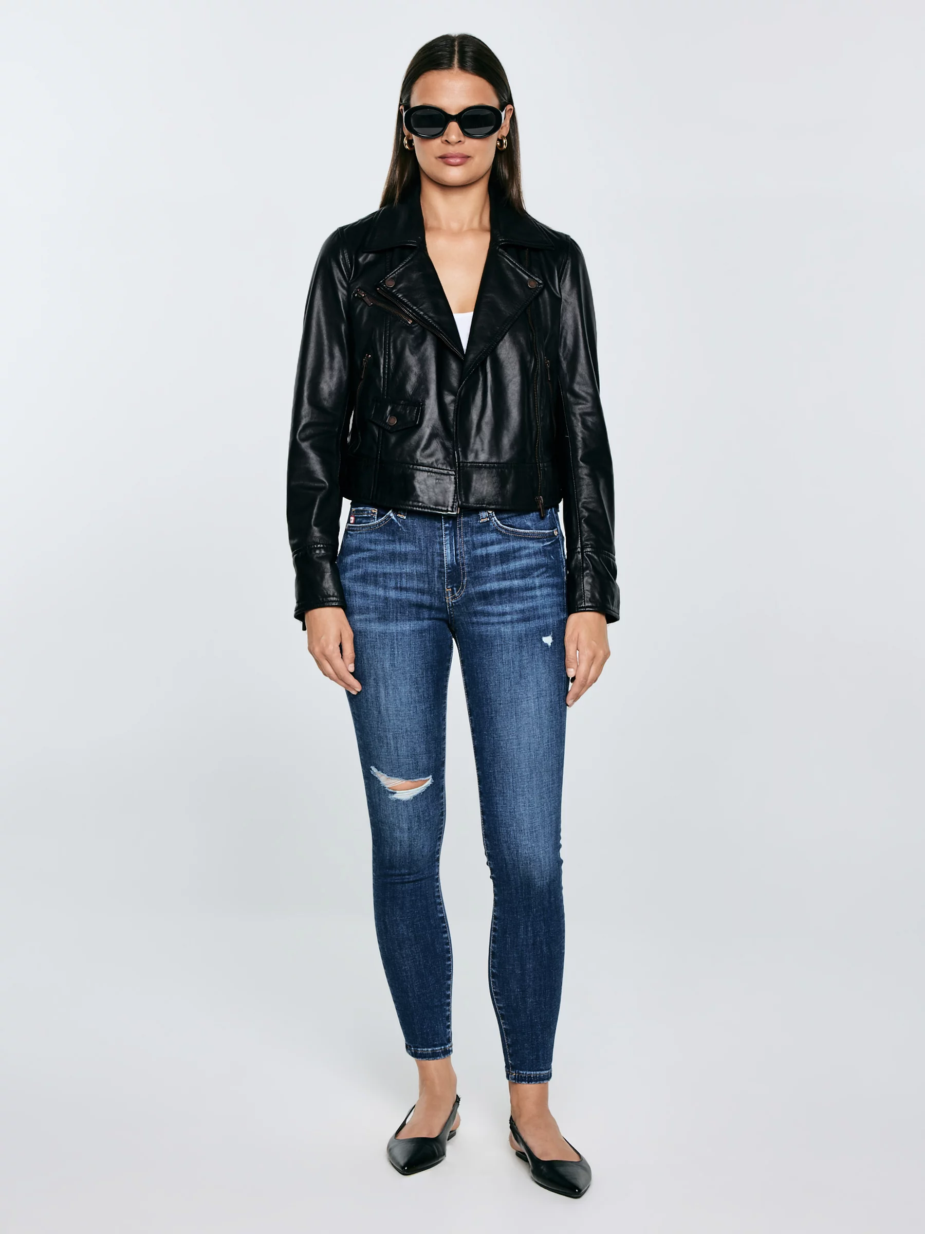 Jeansy damskie push up z wysokim stanem niebieskie Melinda High Waist 521