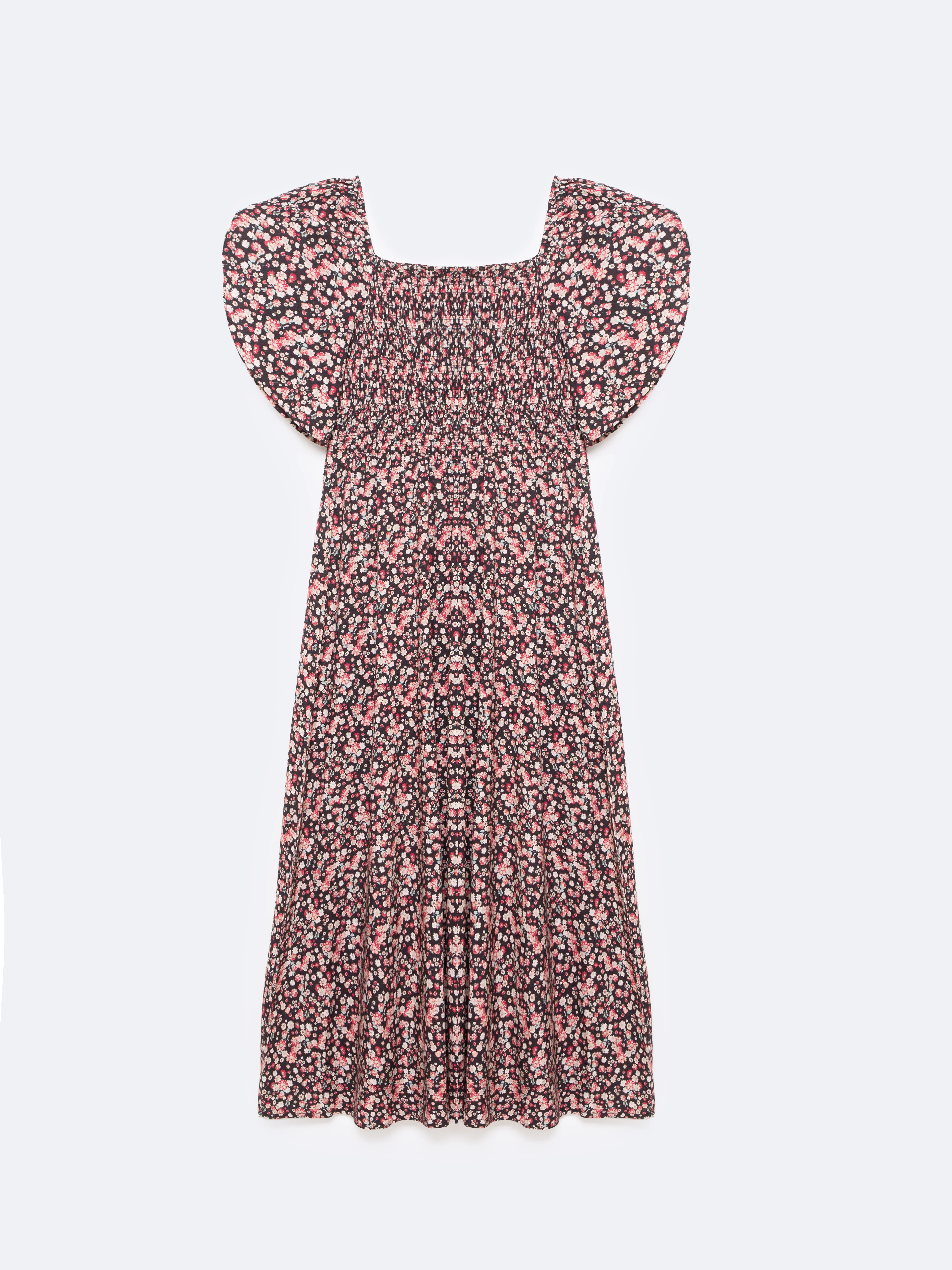 Sukienka damska midi z wiskozy z motywem kwiatowym Bler 000