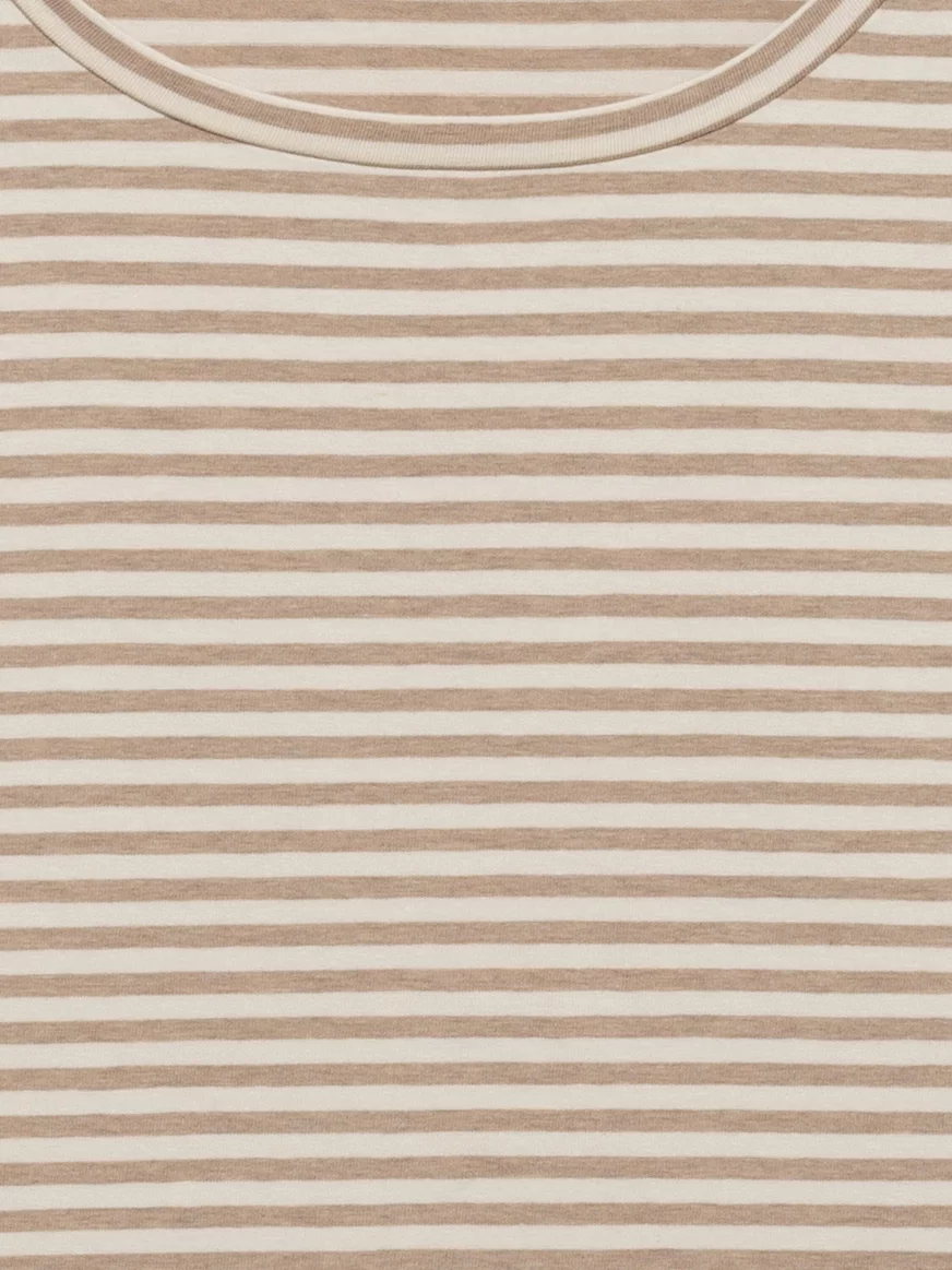 Bluzka damska w paski kremowa Vensa 103