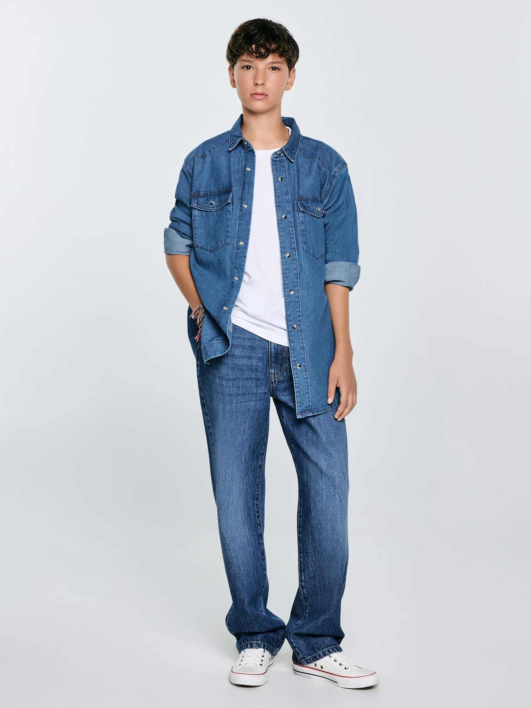 Jeansy chłopięce loose granatowe Zacky 586