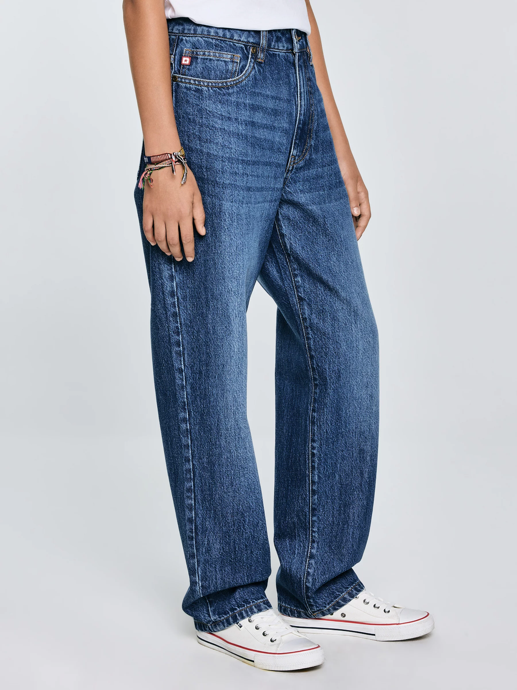 Jeansy chłopięce loose granatowe Zacky 586