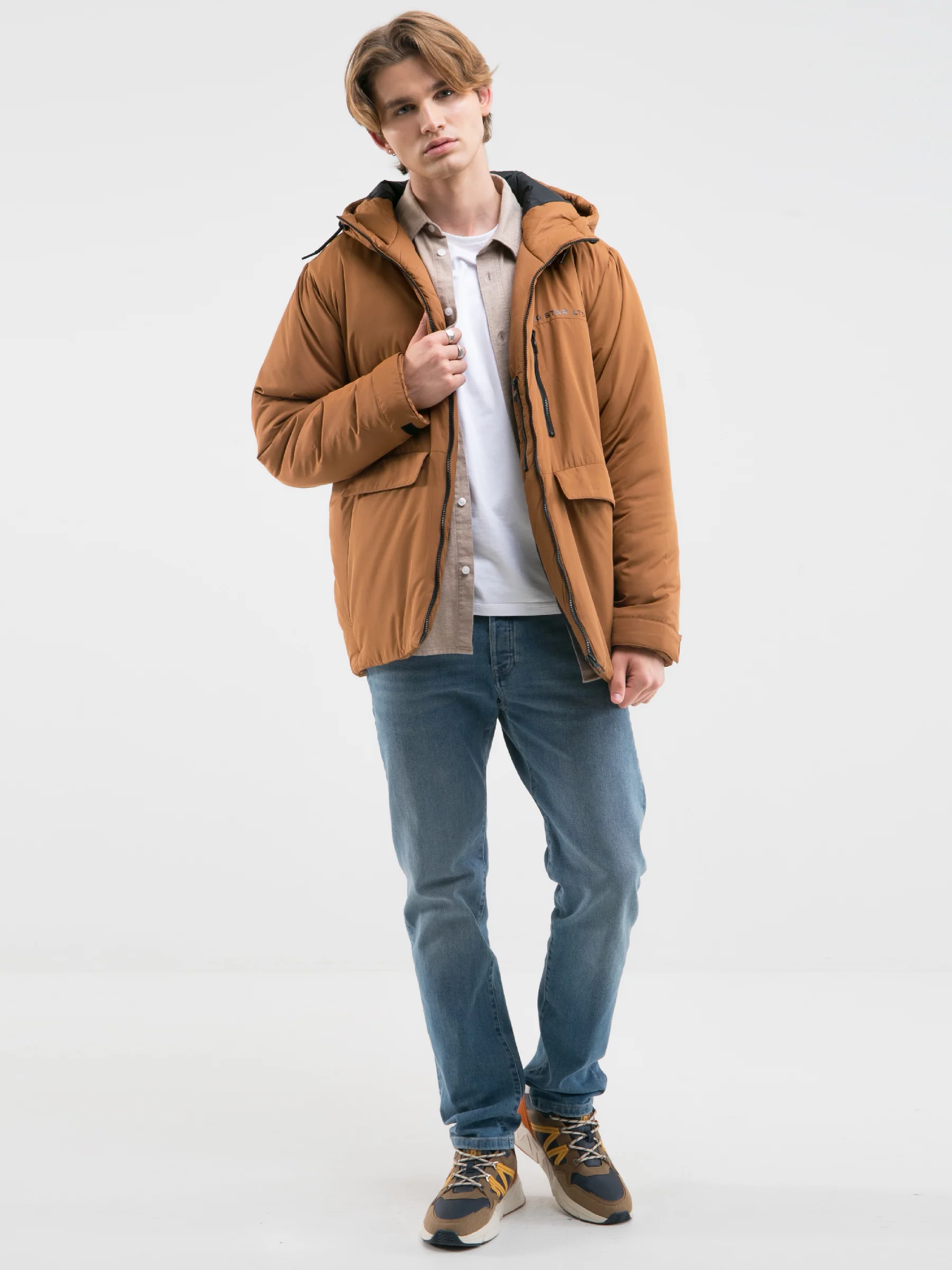 Kurtka męska sportowa ocieplana brązowa Gurkan 802