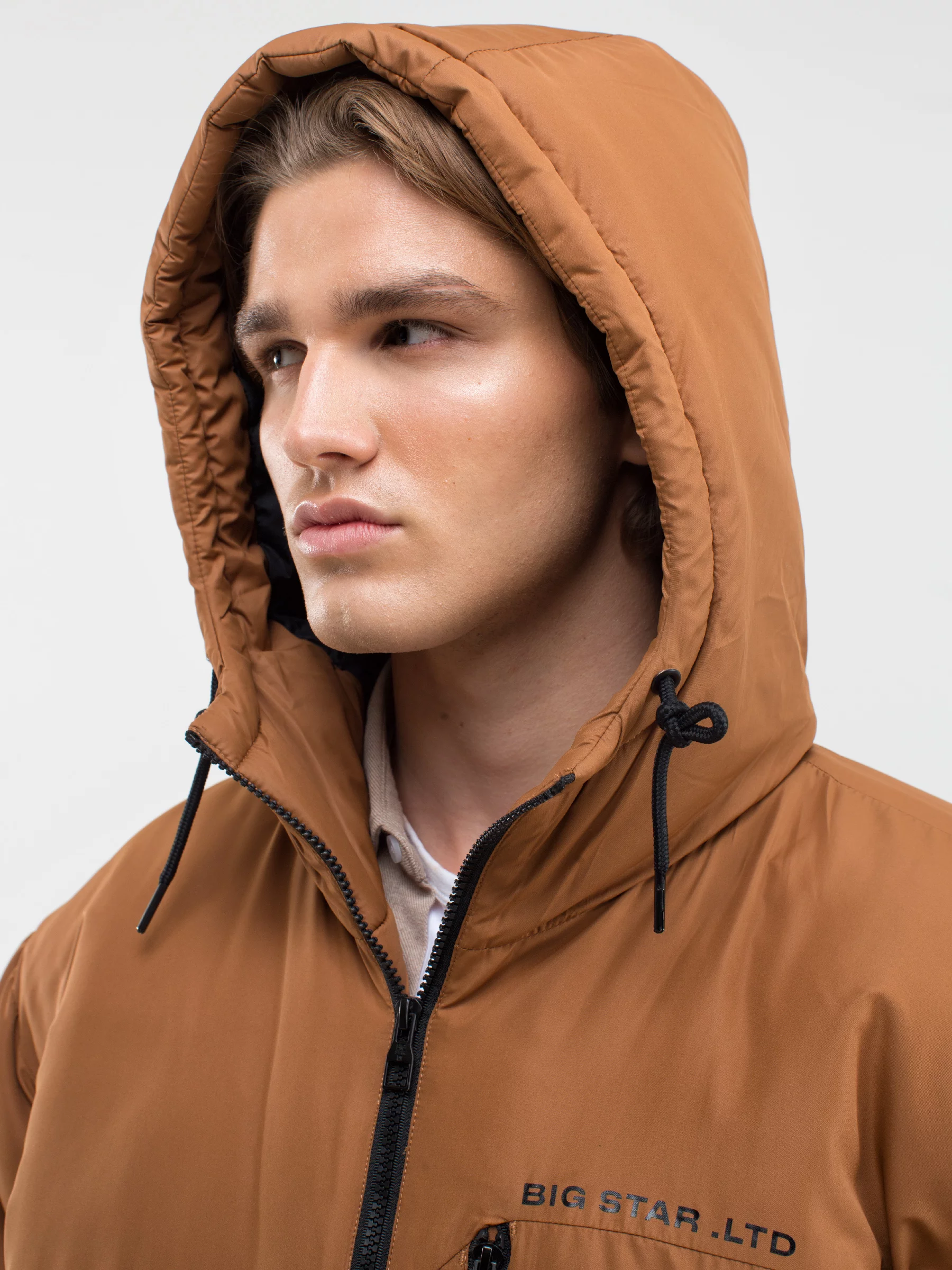 Kurtka męska sportowa ocieplana brązowa Gurkan 802