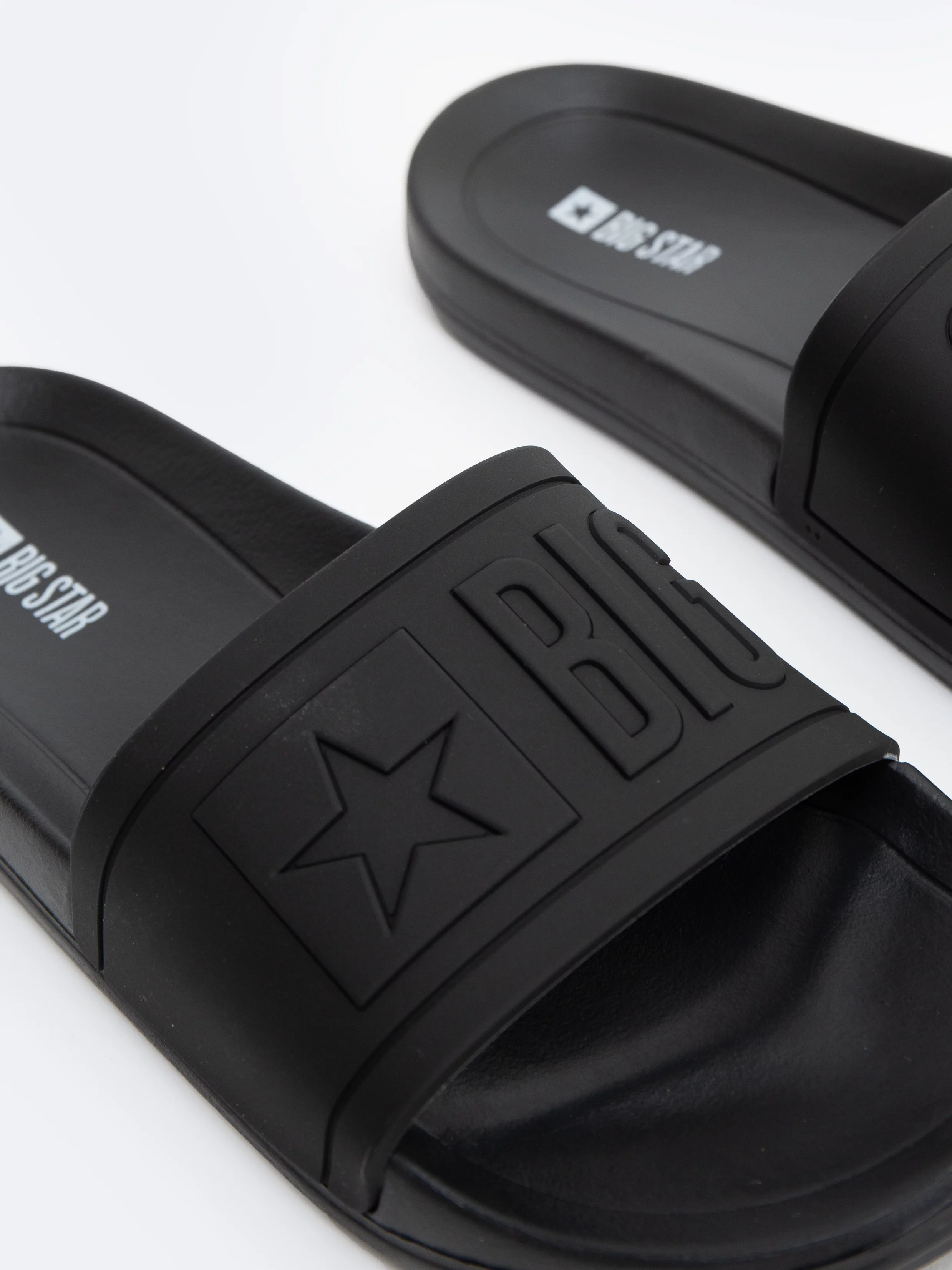 Klapki męskie plażowe czarne DD174690 900