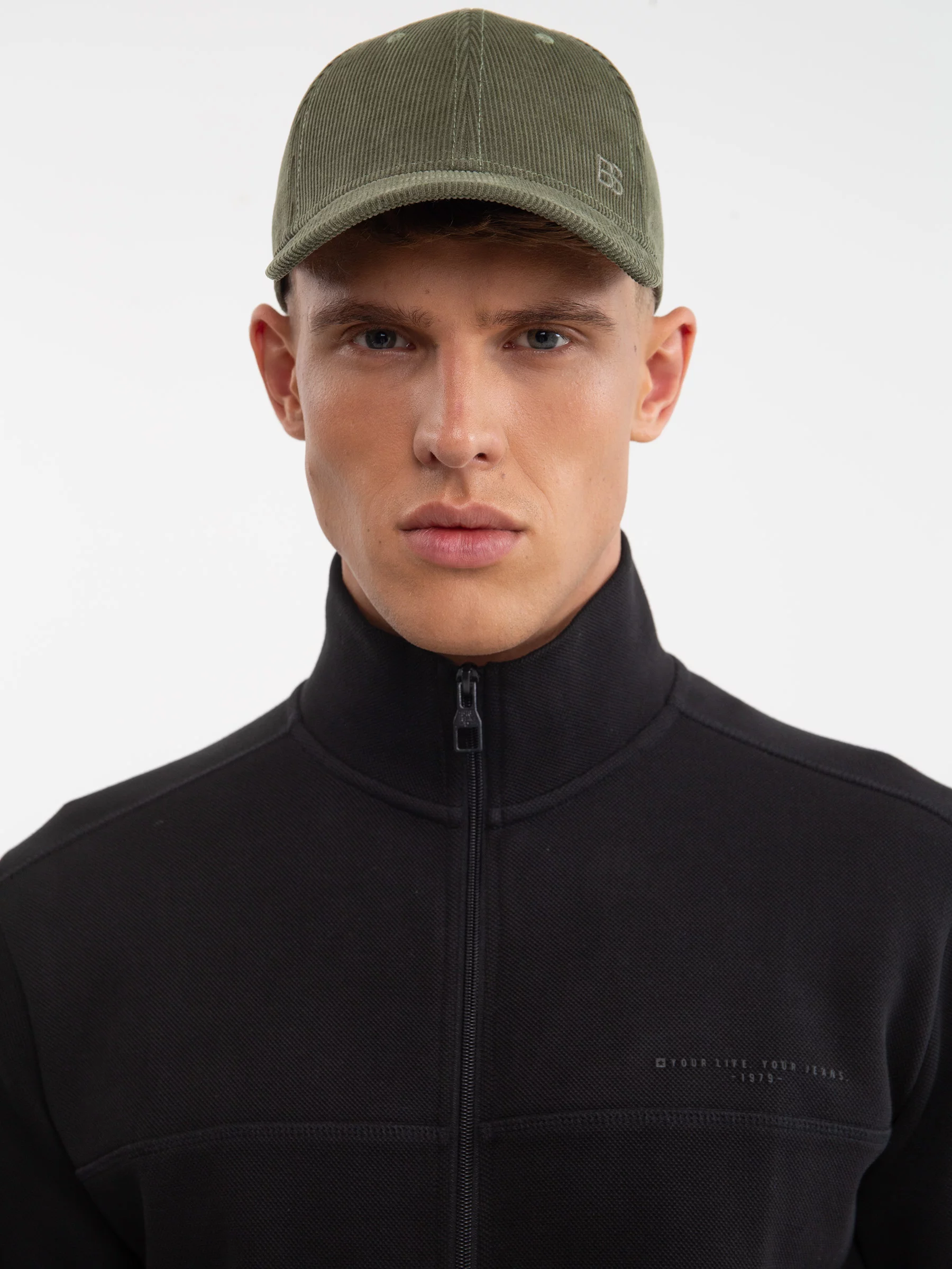 Bluza męska rozpinana ze stójką czarna Wlador 906