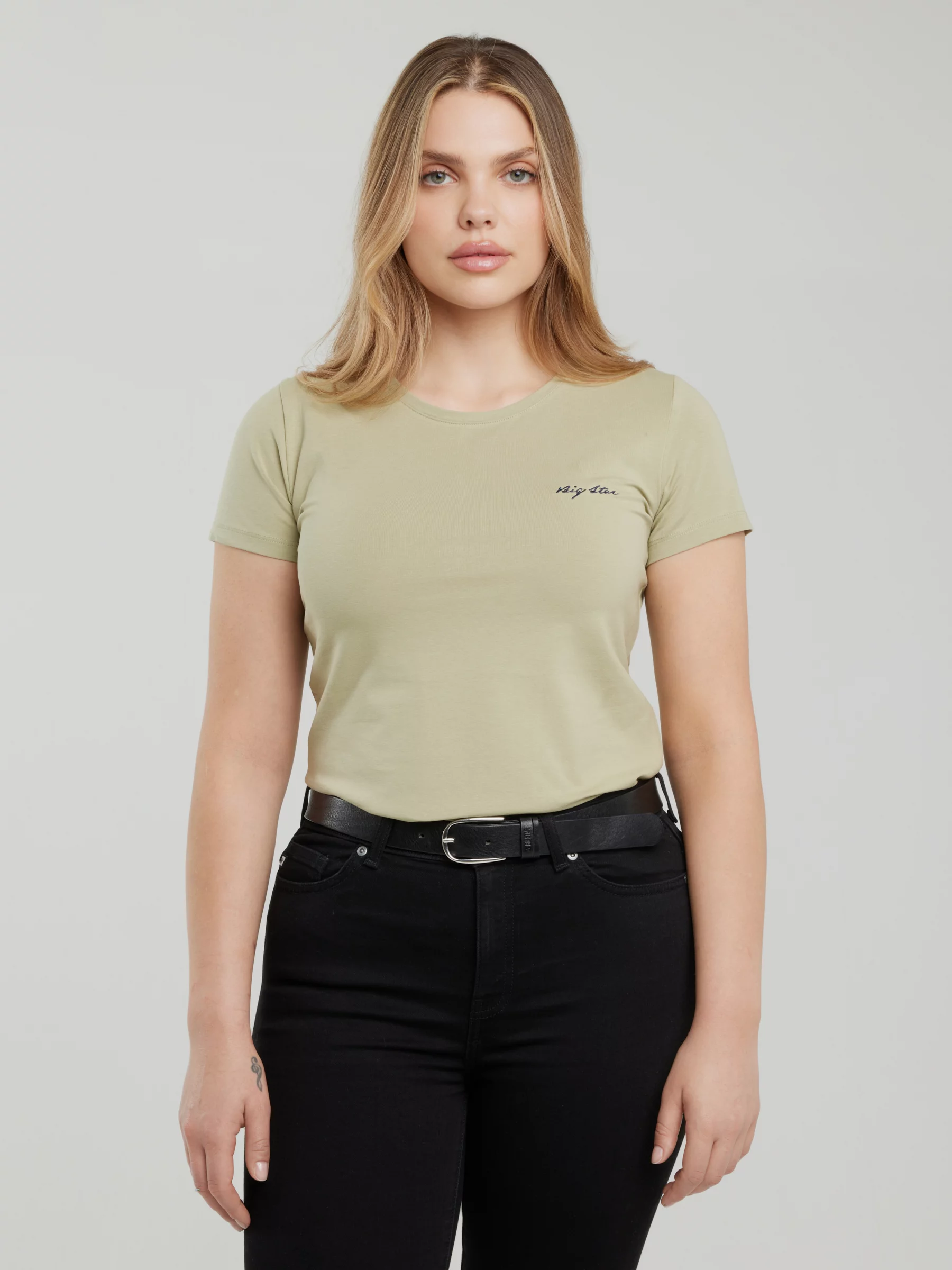 Koszulka damska z niewielkim logo zielona Irsera 300