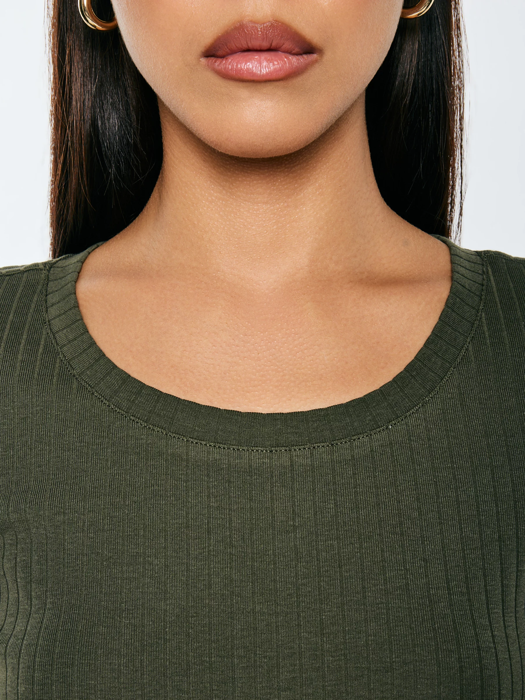 Koszulka damska w prążek khaki Asterca 303