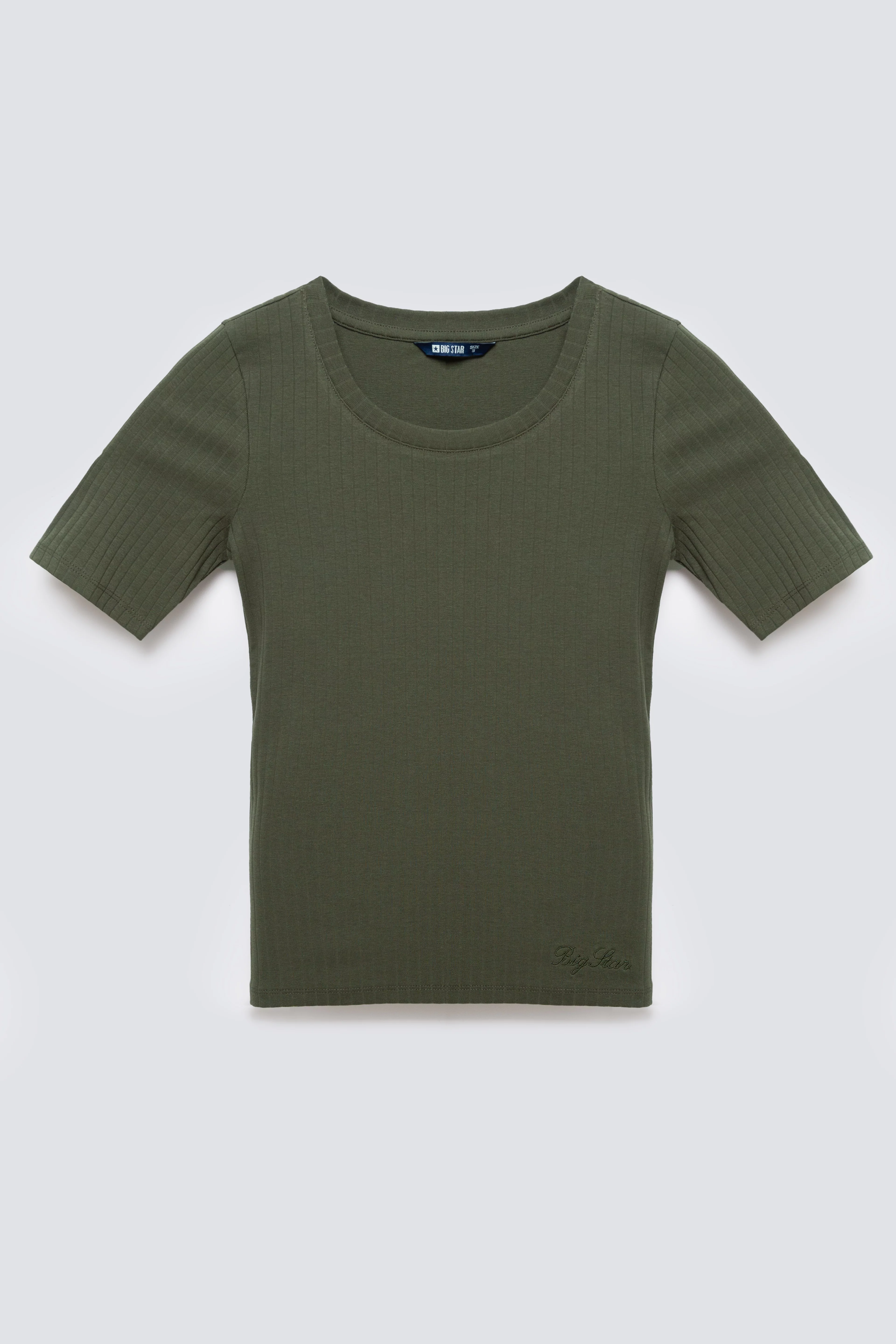 Koszulka damska w prążek khaki Asterca 303