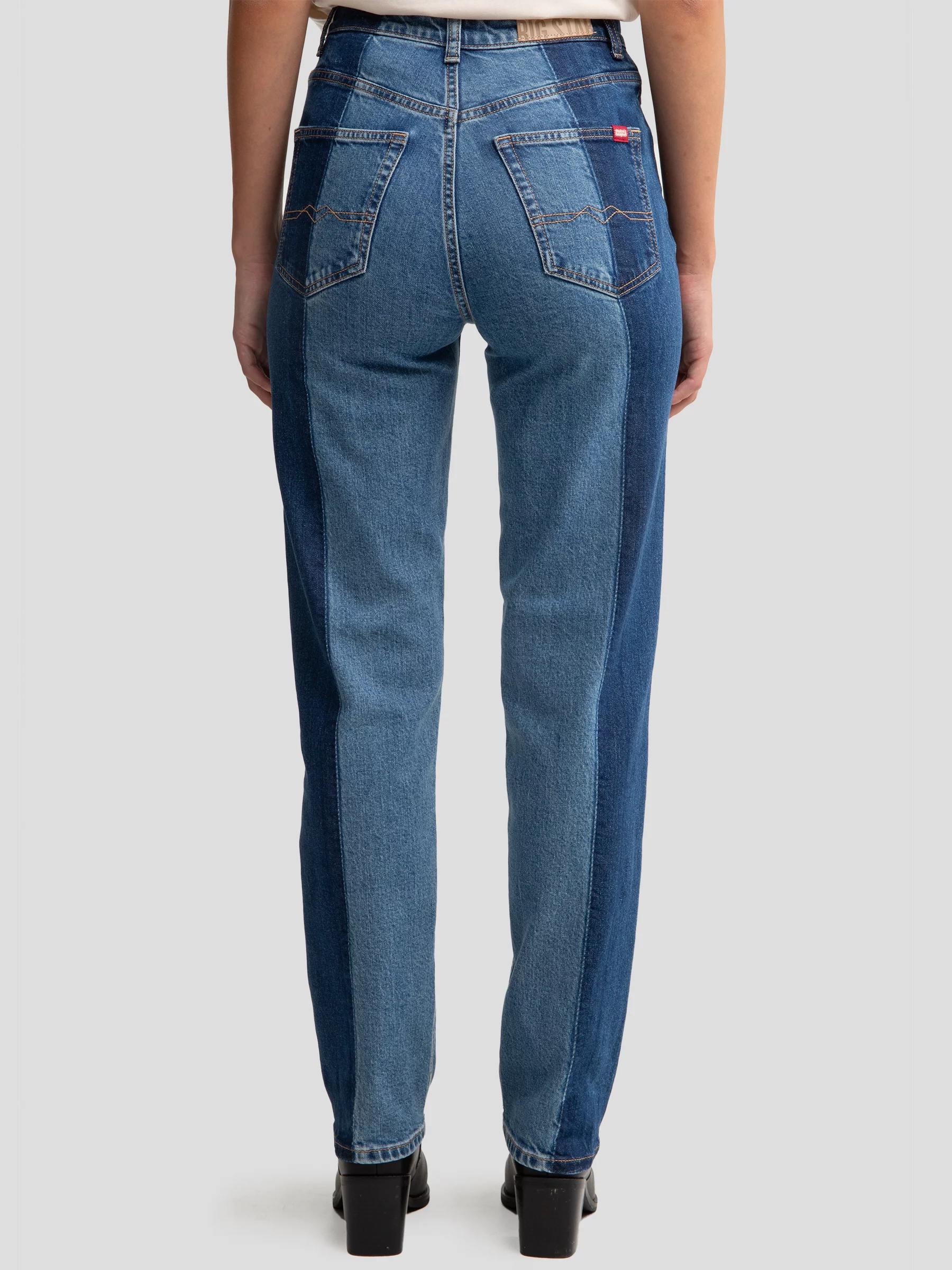 Jeansy damskie dwukolorowe niebieskie Avril 491