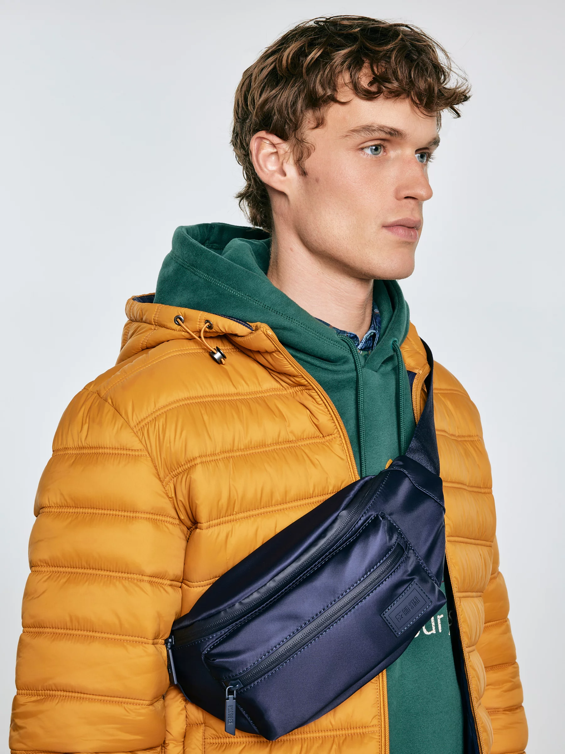 Saszetka męska typu nerka granatowa Tizanor 403