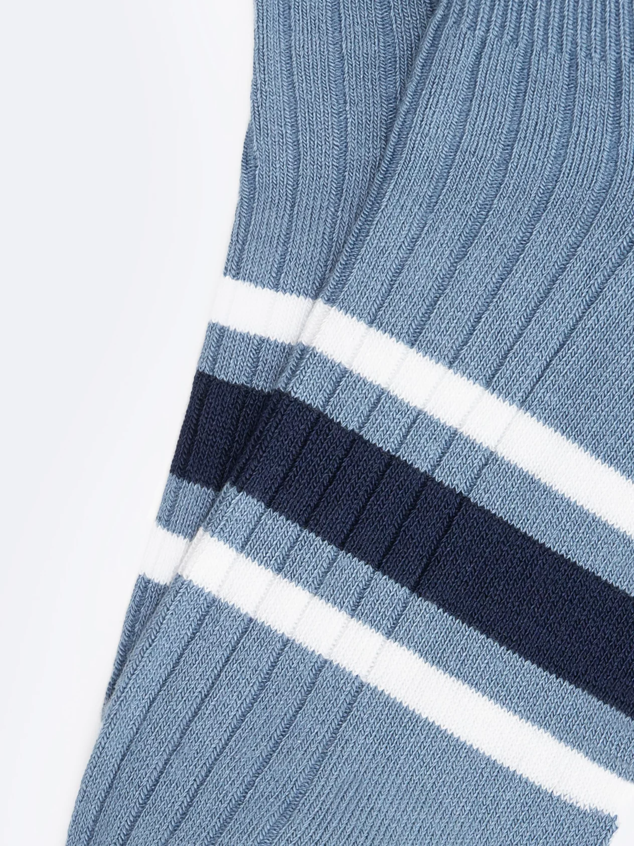 Stopki męskie bambusowe w paski niebieskie Tagar 401