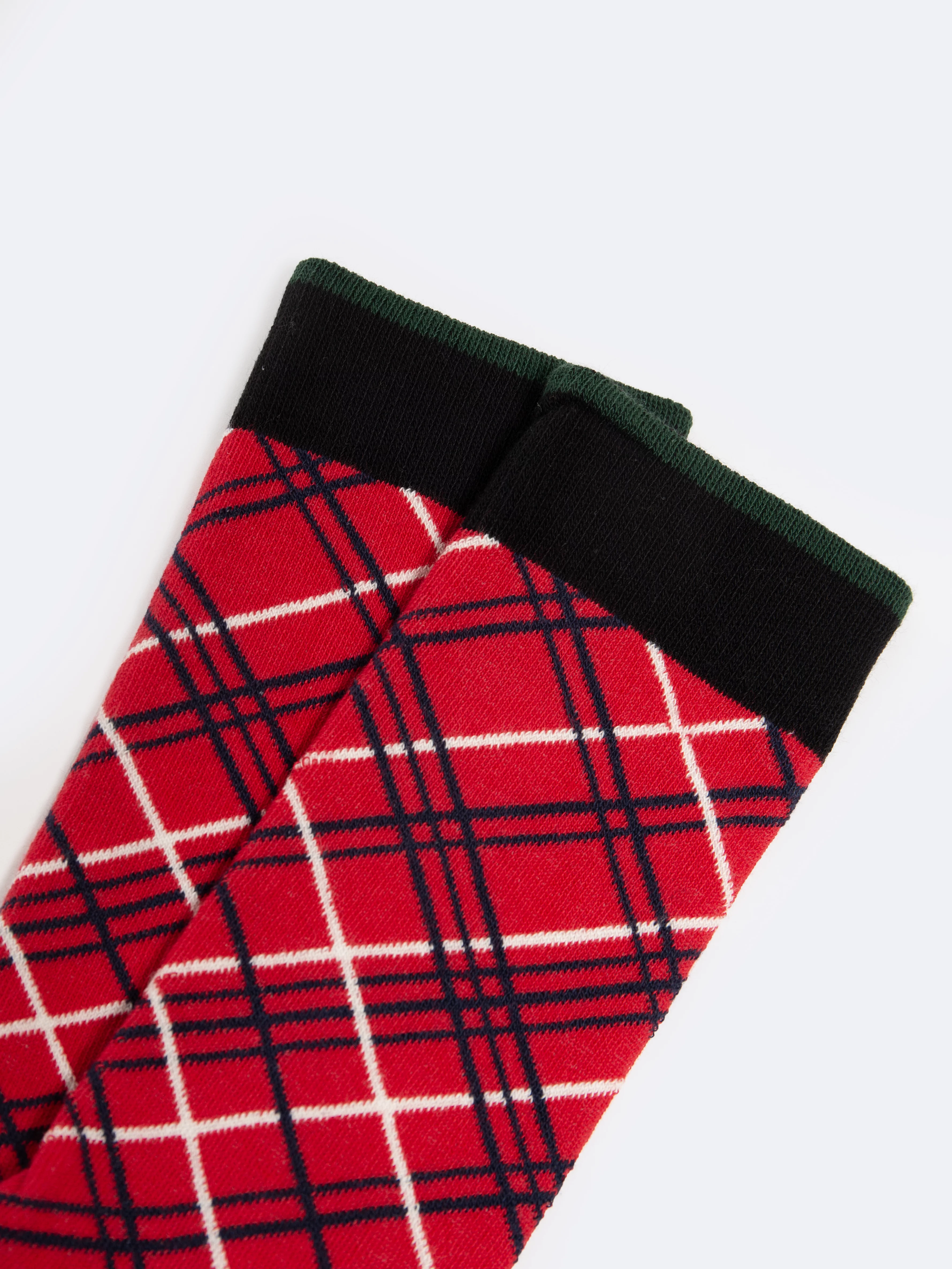 Skarpety męskie bawełniane w romby czerwone Pledi 603