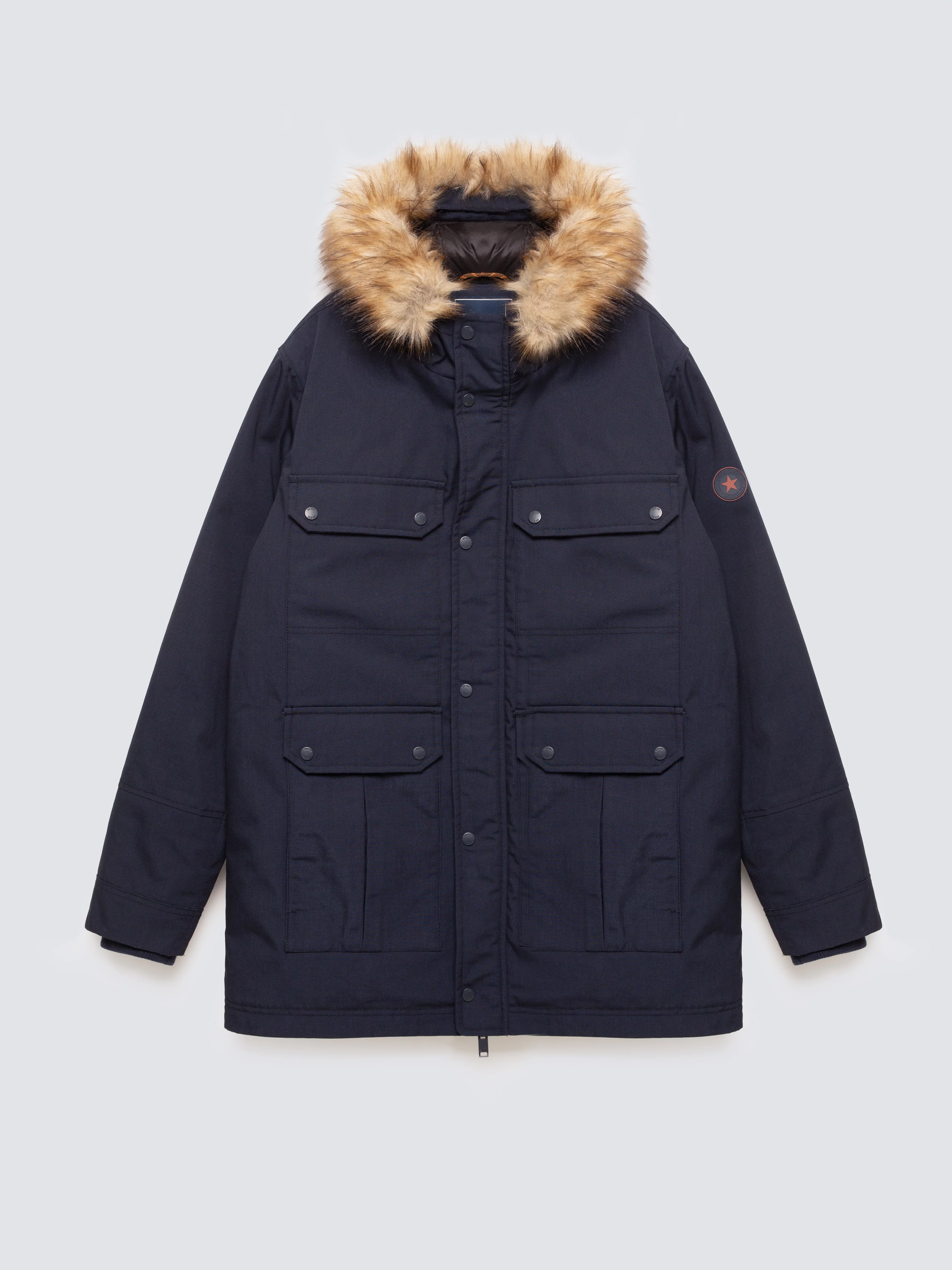 Kurtka męska parka z wypełnieniem granatowa Kingsley 403