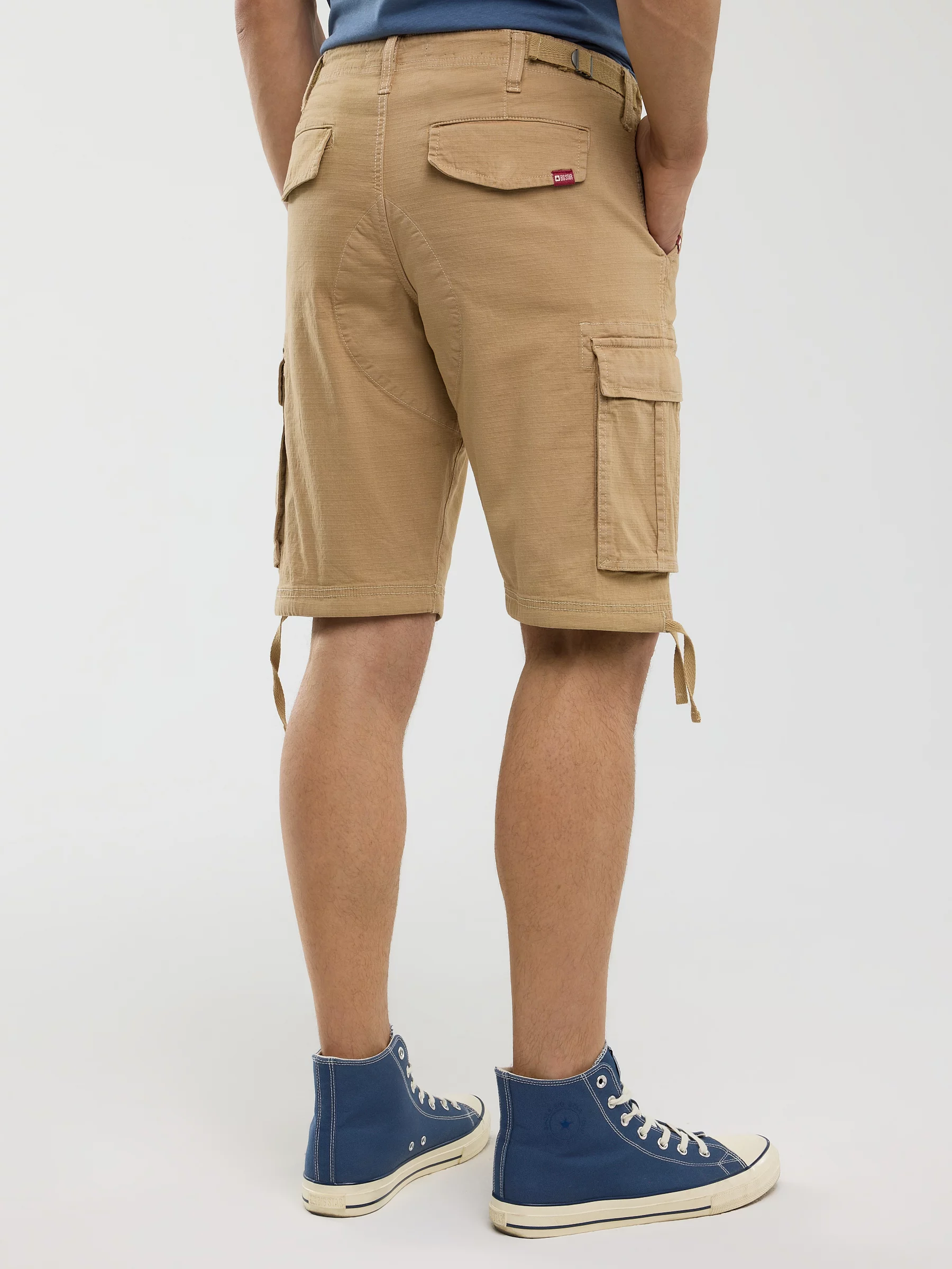Szorty męskie z kieszeniami cargo beżowe Cargori 801