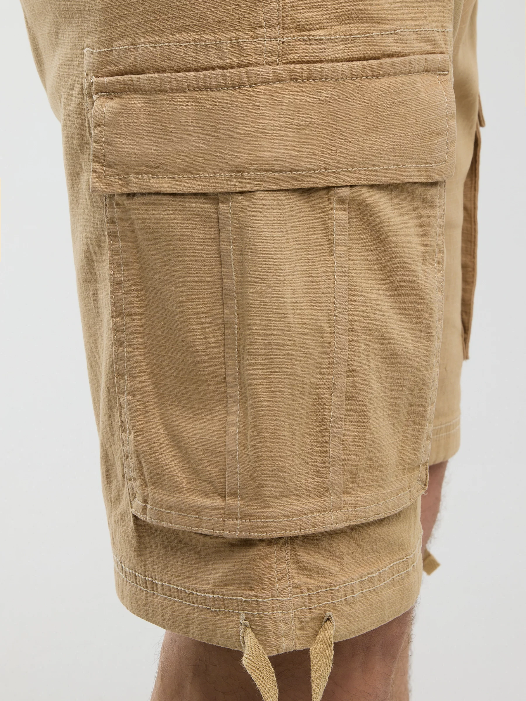 Szorty męskie z kieszeniami cargo beżowe Cargori 801