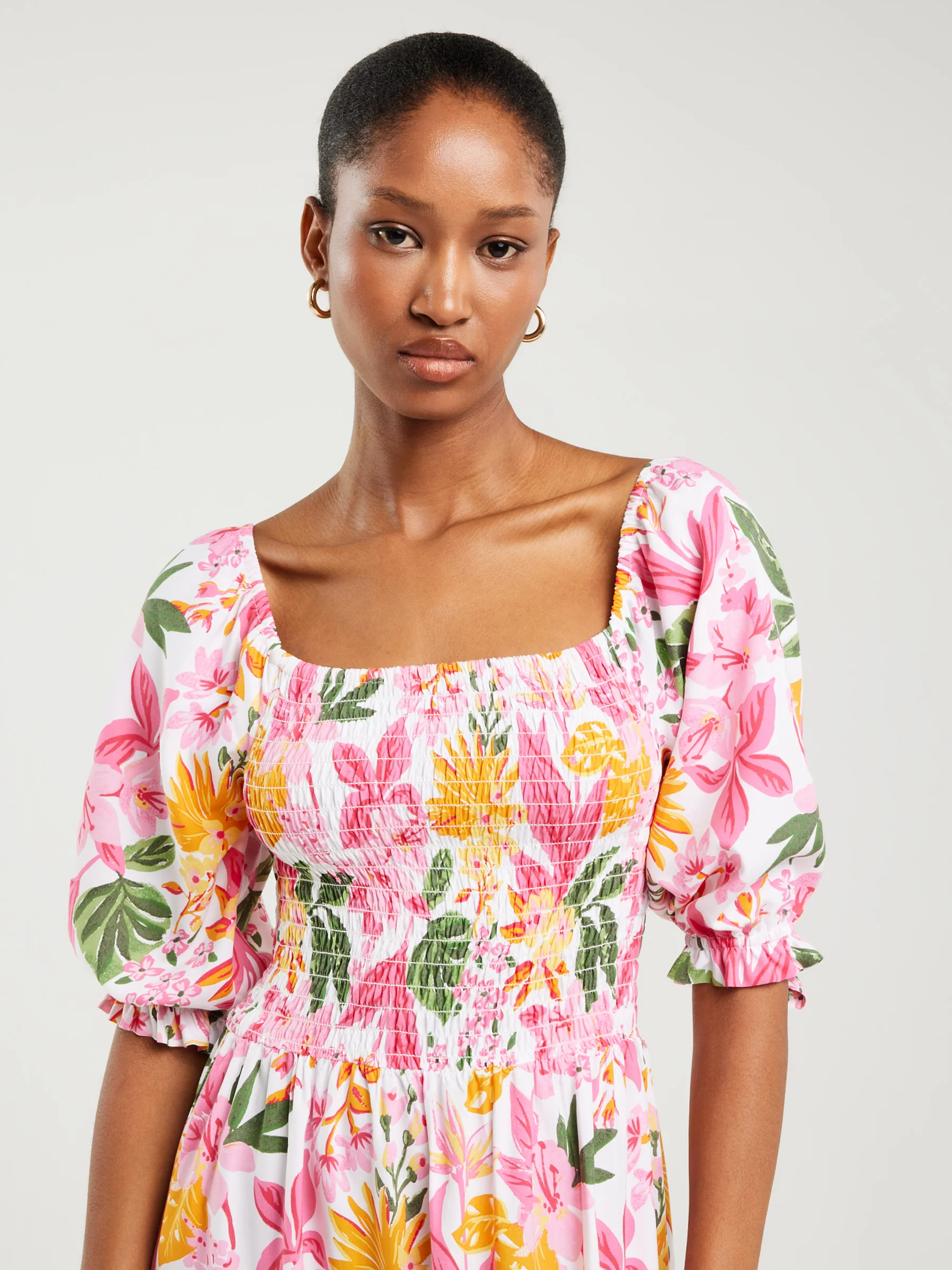 Sukienka damska maxi z motywem kwiatowym Dinova 000