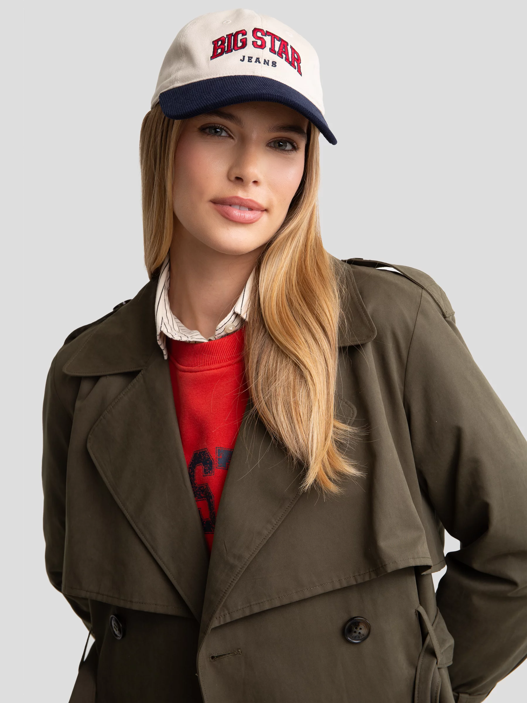 Płaszcz damski trencz khaki Sigreena 303