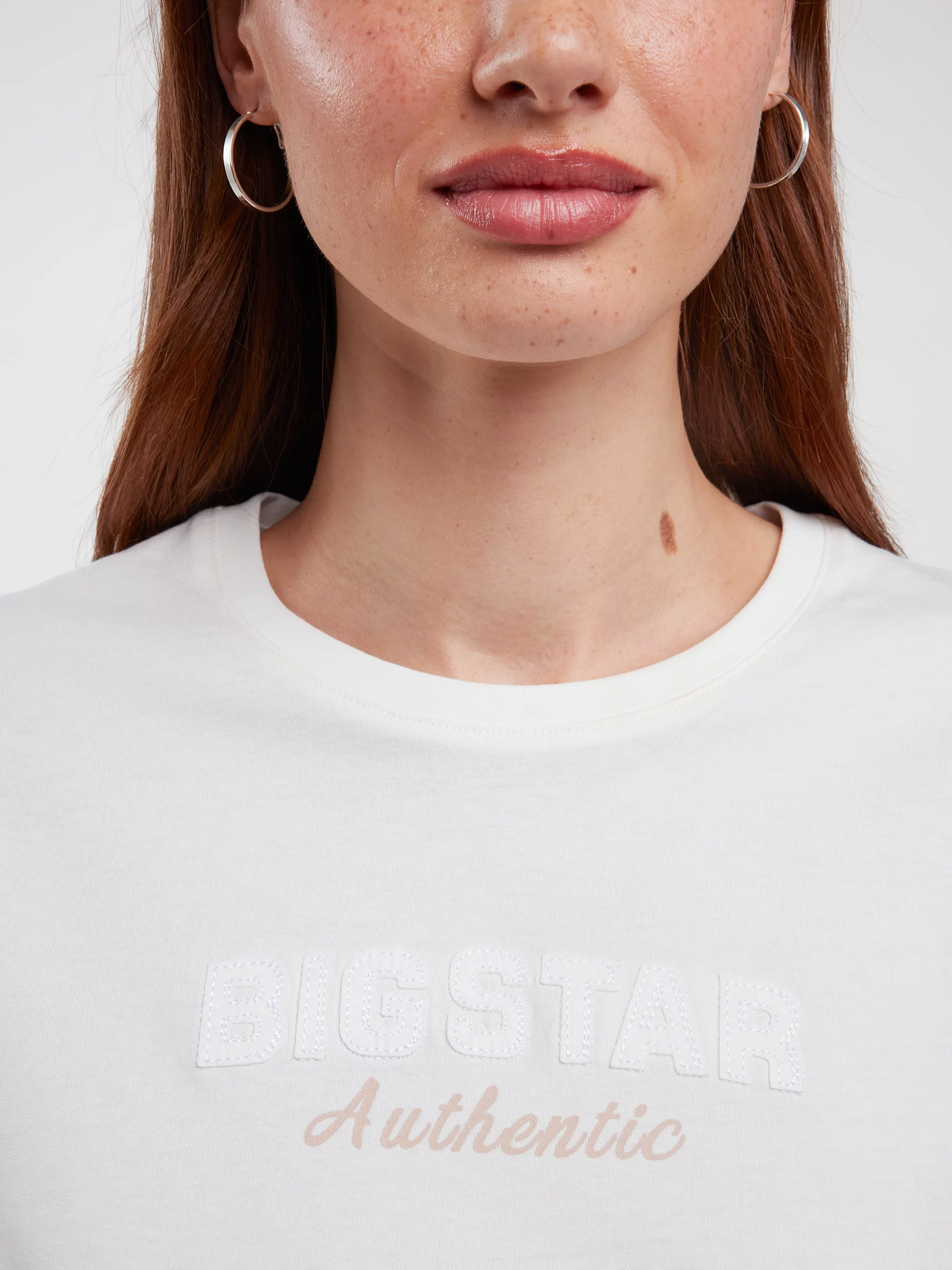 Koszulka damska z logo BIG STAR z kolekcji Authentic biała Della 100