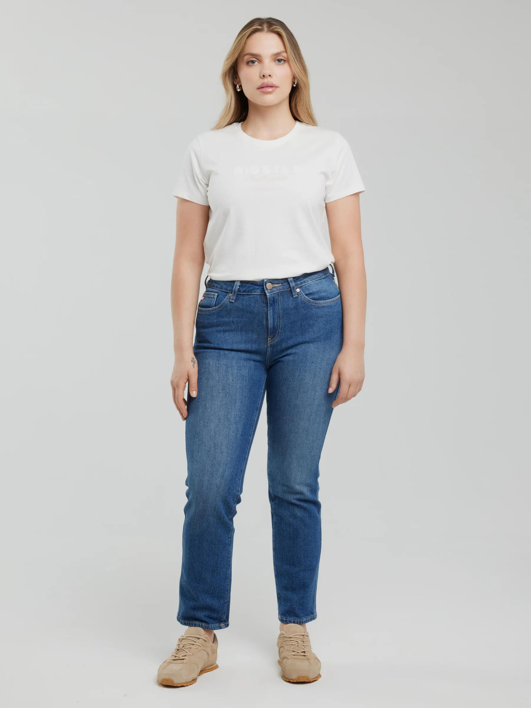 Koszulka damska z logo BIG STAR z kolekcji Authentic biała Della 100