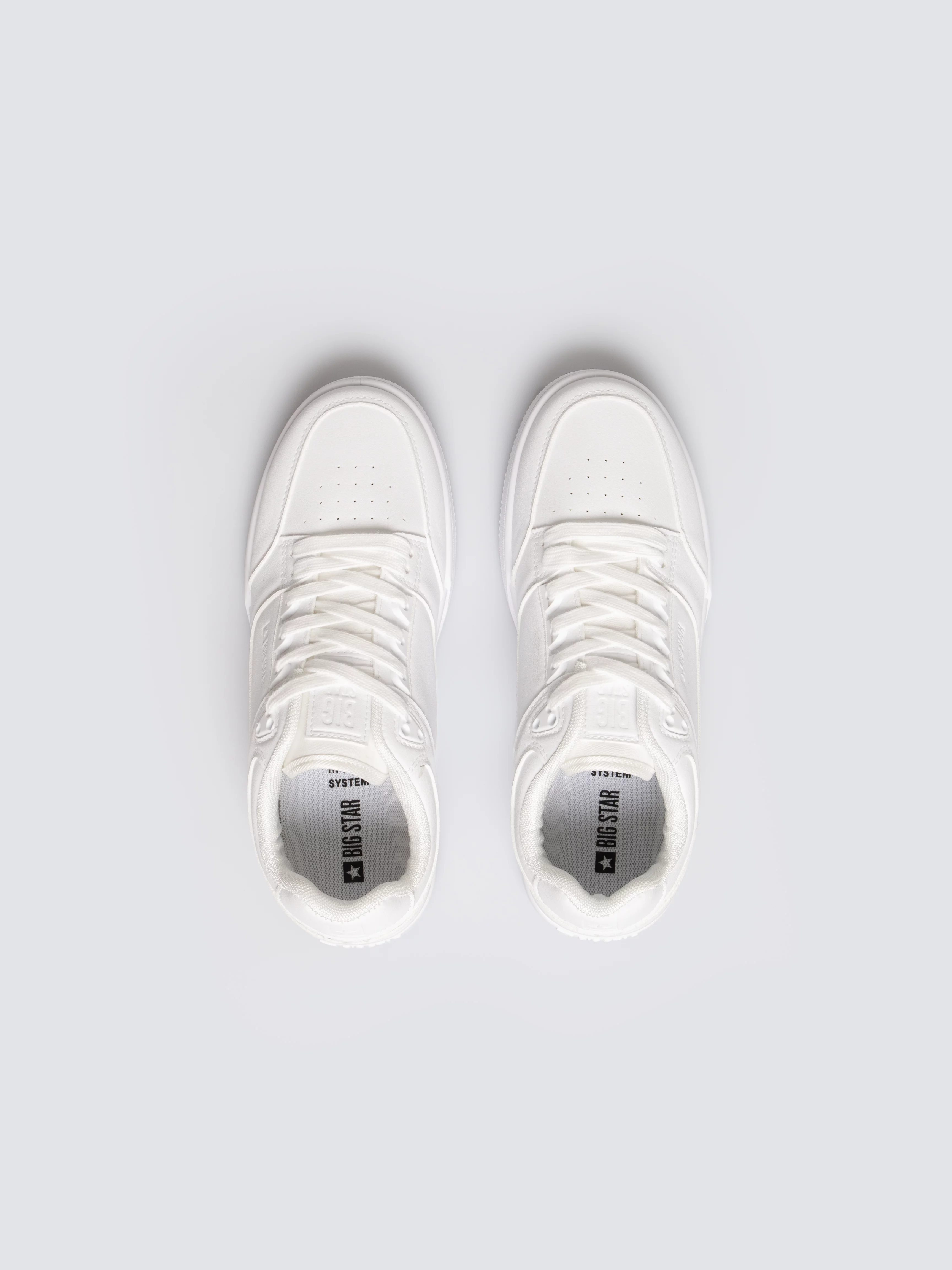 Sneakersy damskie ze skóry ekologicznej białe OO274A549 101