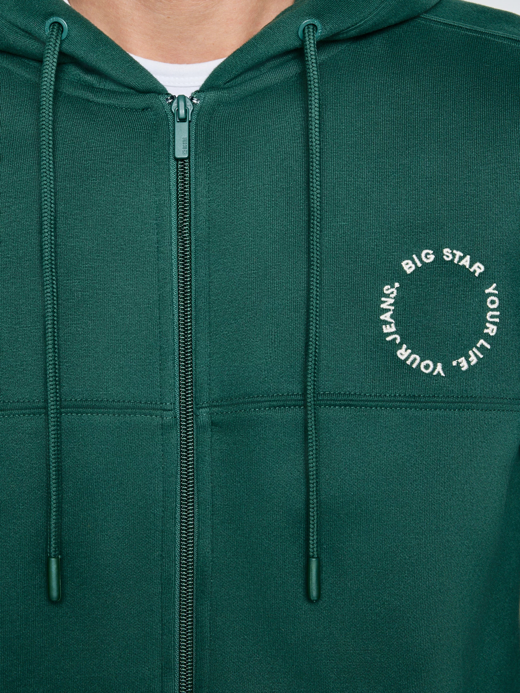 Bluza męska rozpinana z kapturem zielona Ajron 304