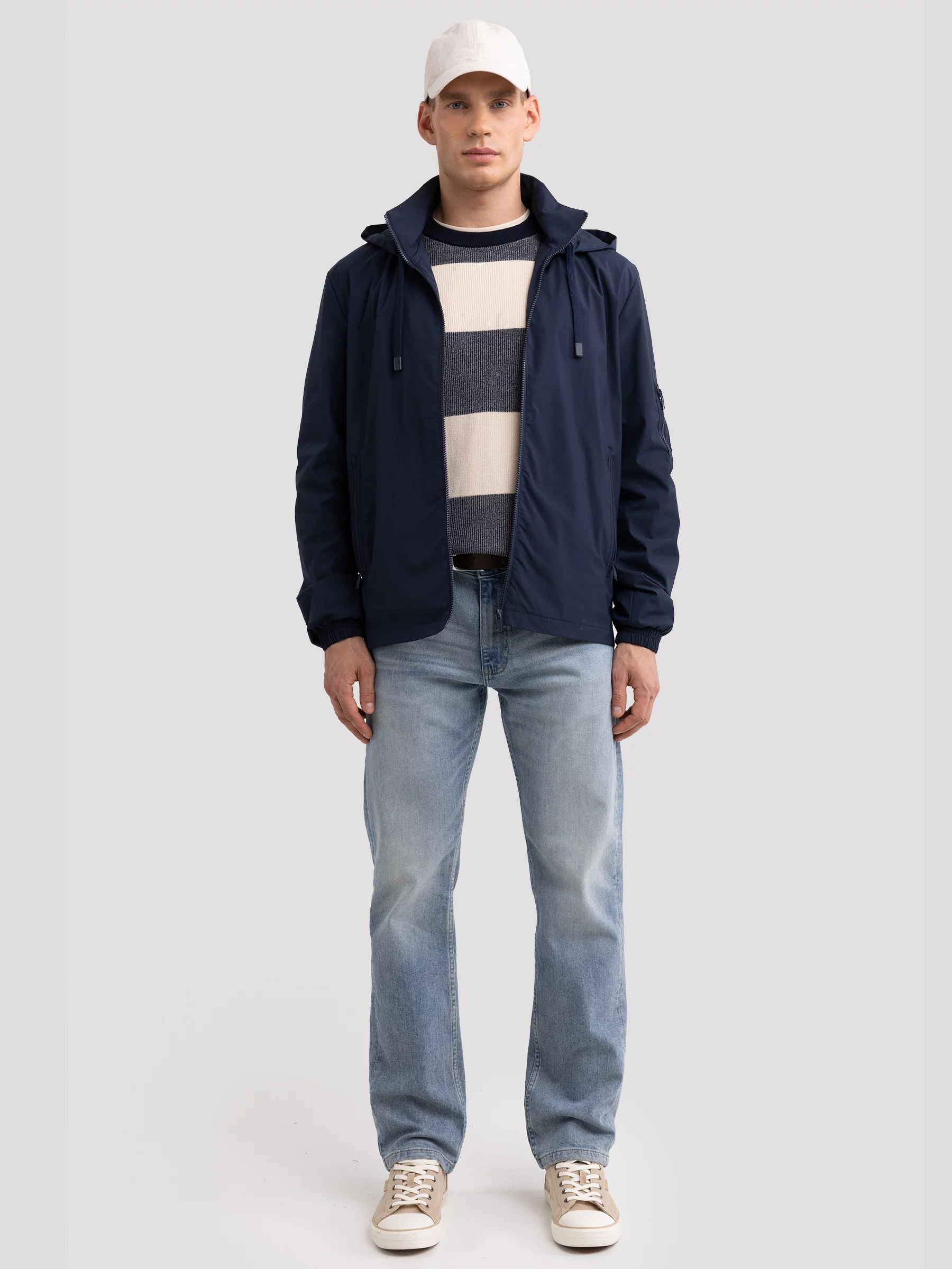 Kurtka męska wiatrówka granatowa Travello 403