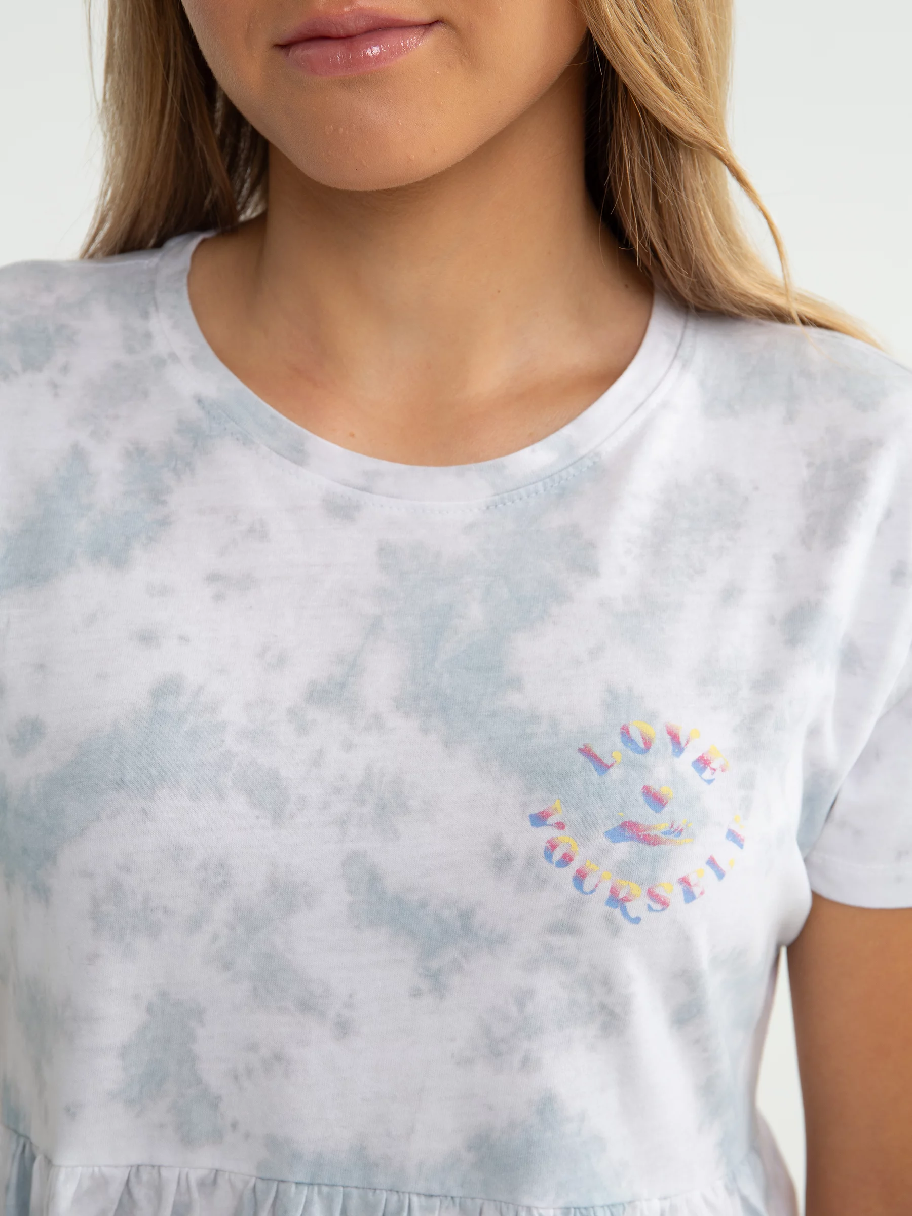 Sukienka dziewczęca z bawełny ekologicznej tie-dye Fionalka 400