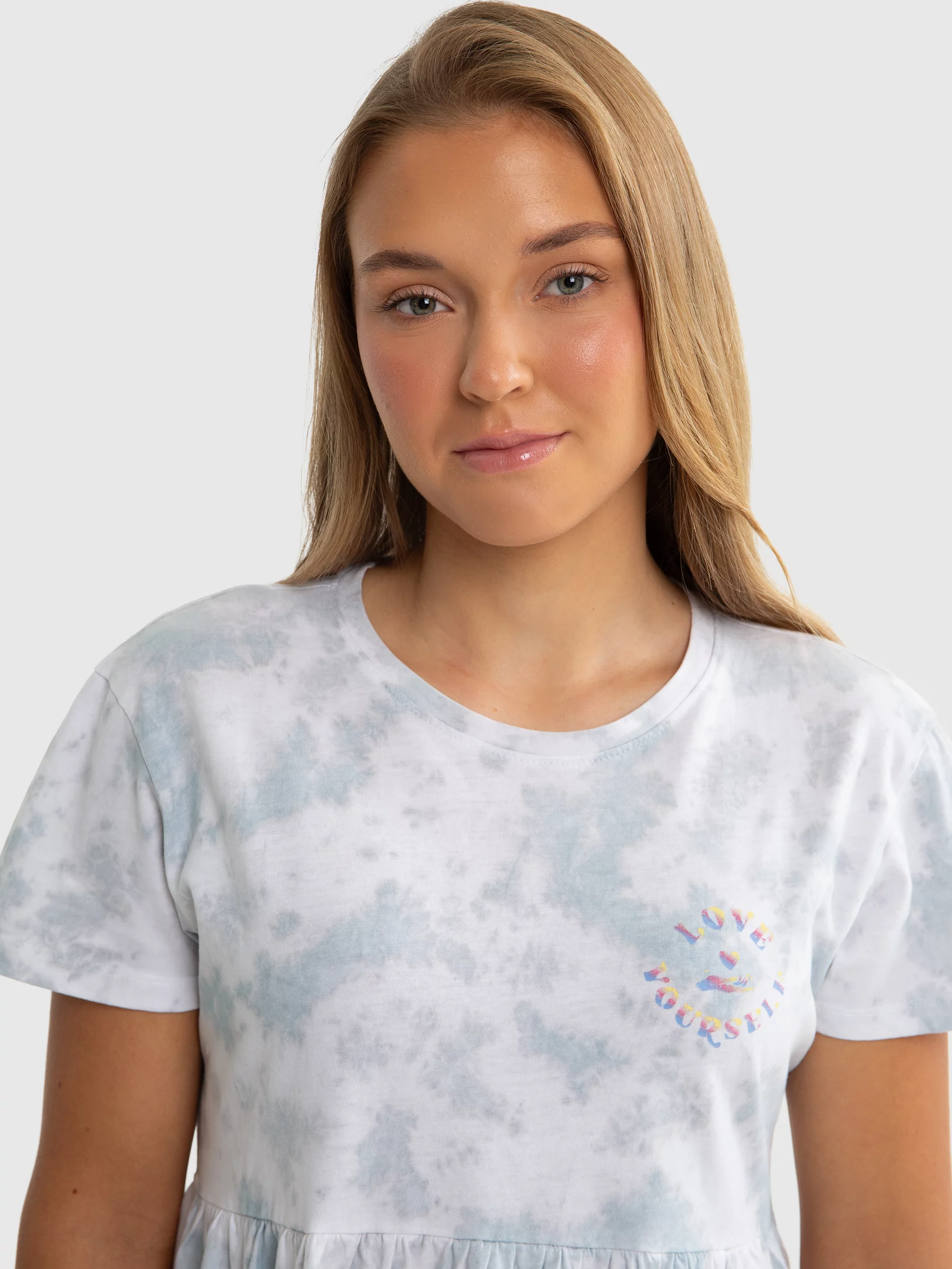 Sukienka dziewczęca z bawełny ekologicznej tie-dye Fionalka 400