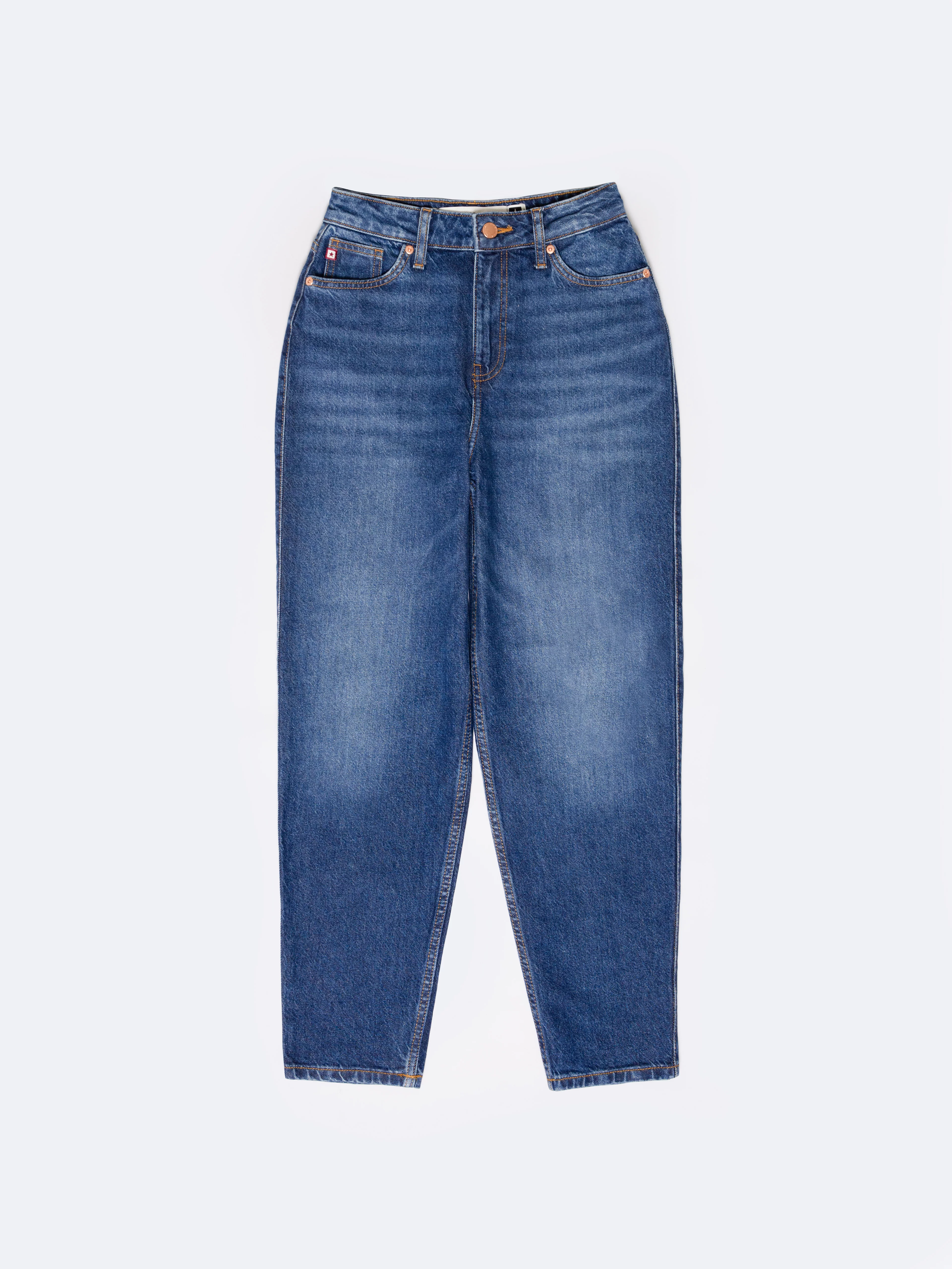 Jeansy damskie mom jeans niebieskie Silla 620