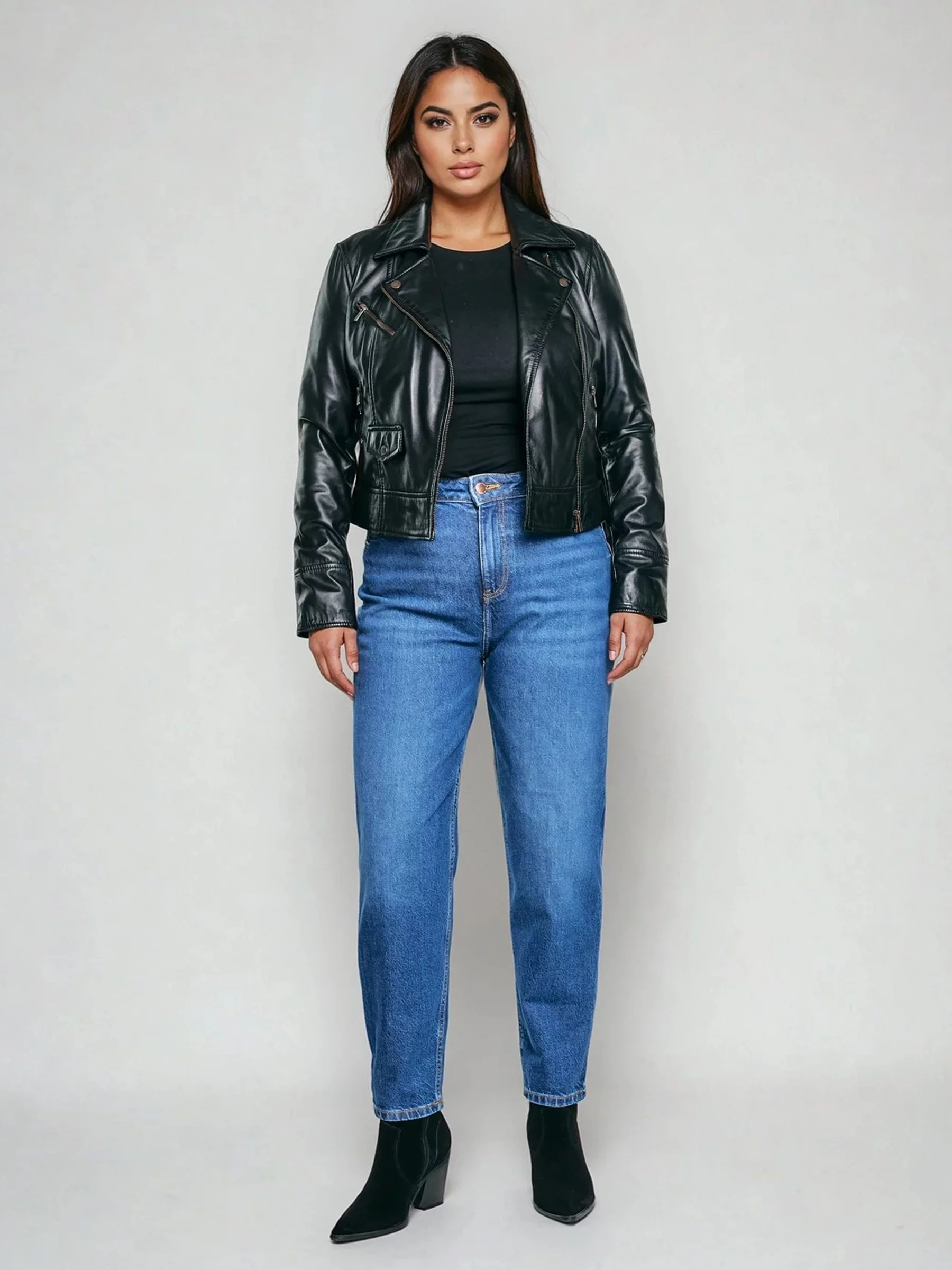 Jeansy damskie mom jeans niebieskie Silla 620