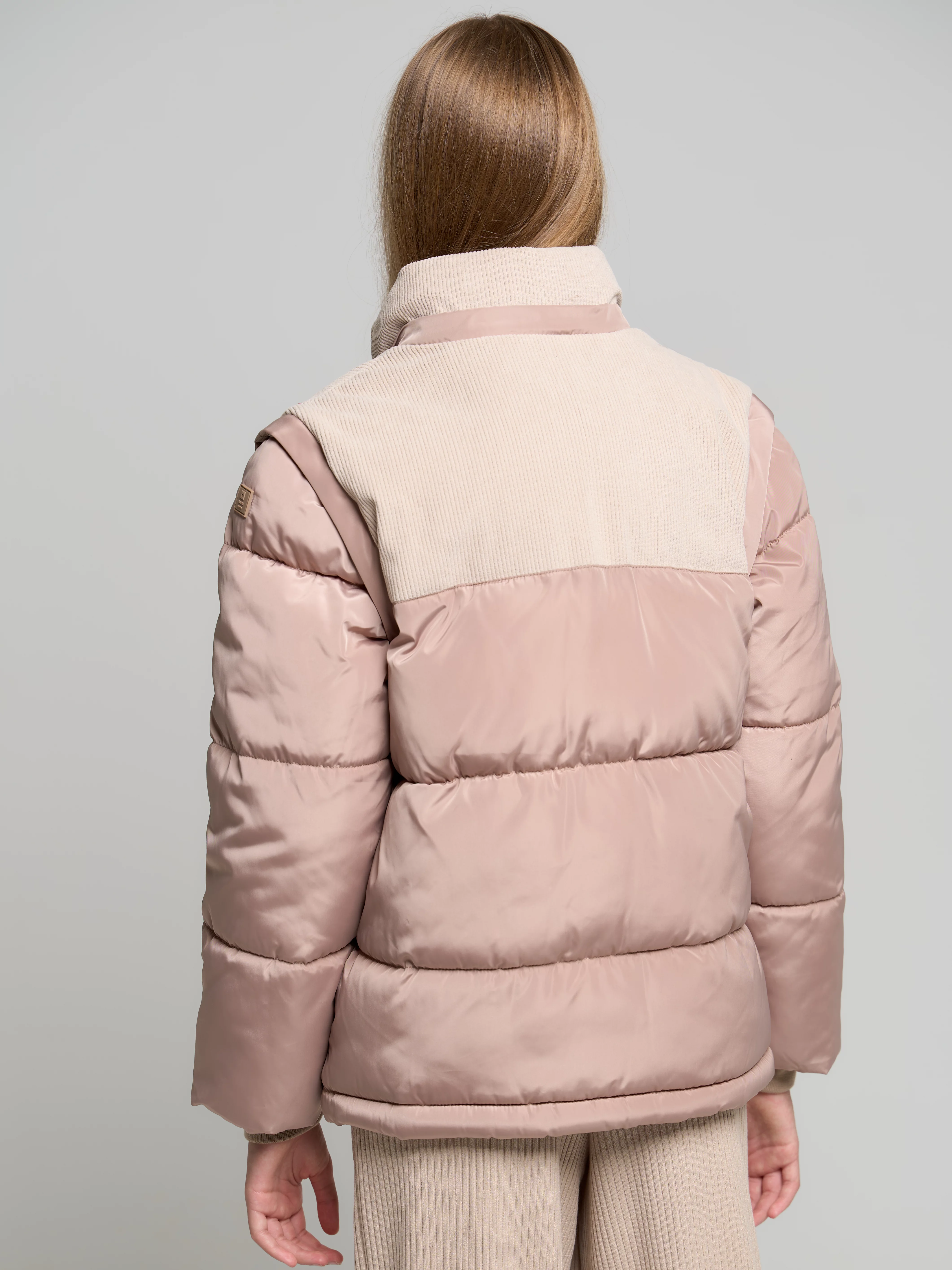 Kurtka 2w1 dziewczęca pikowana beżowa Philippa 801