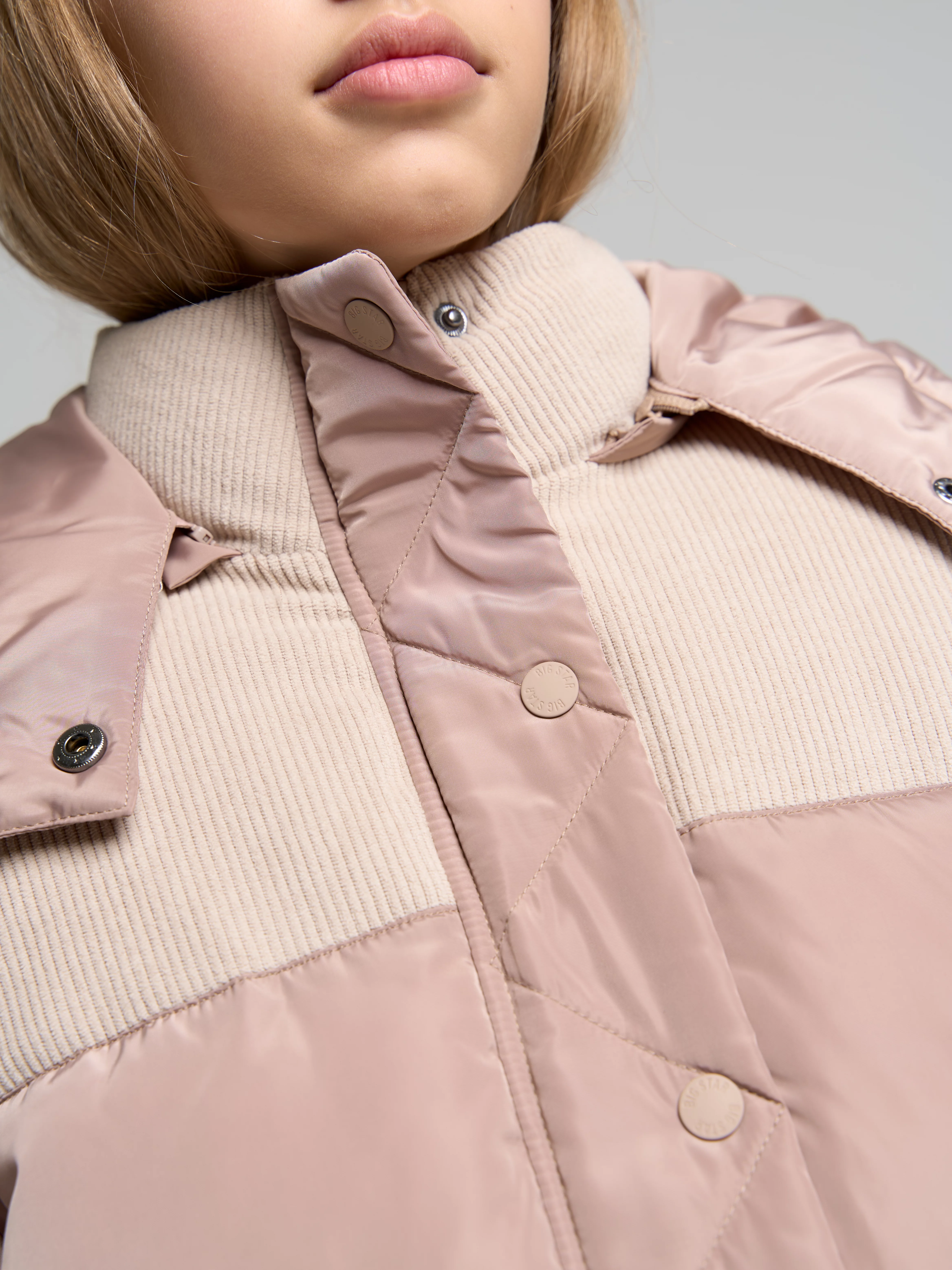 Kurtka 2w1 dziewczęca pikowana beżowa Philippa 801