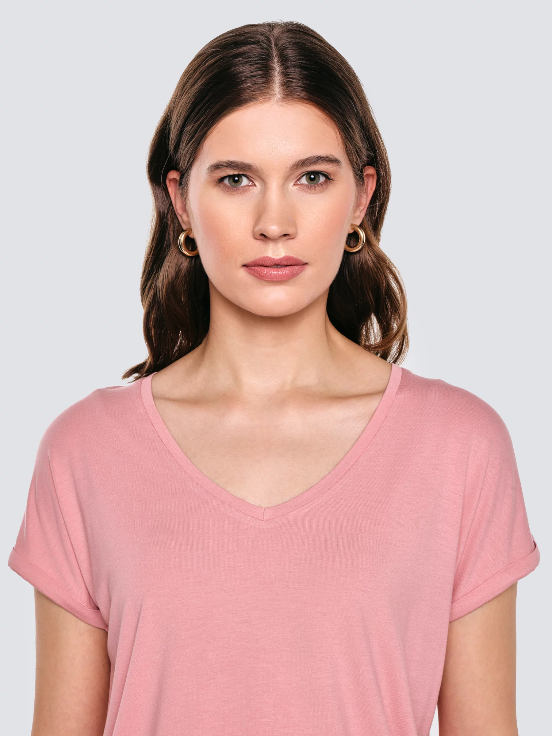 Koszulka damska o luźnym kroju różowa Valeria 601