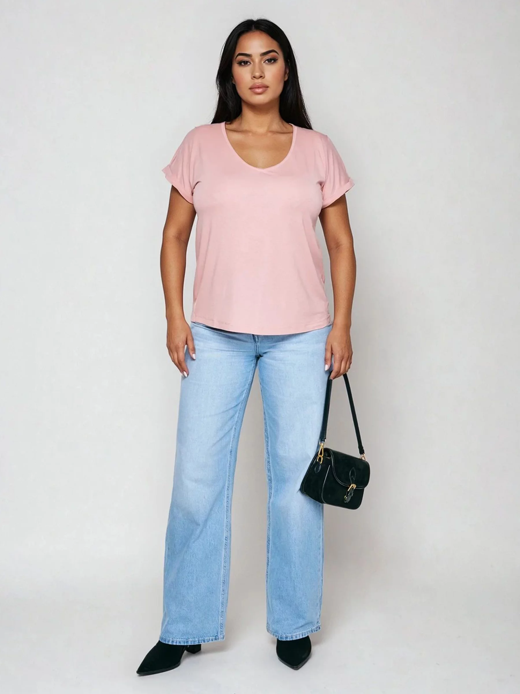 Koszulka damska o luźnym kroju różowa Valeria 601