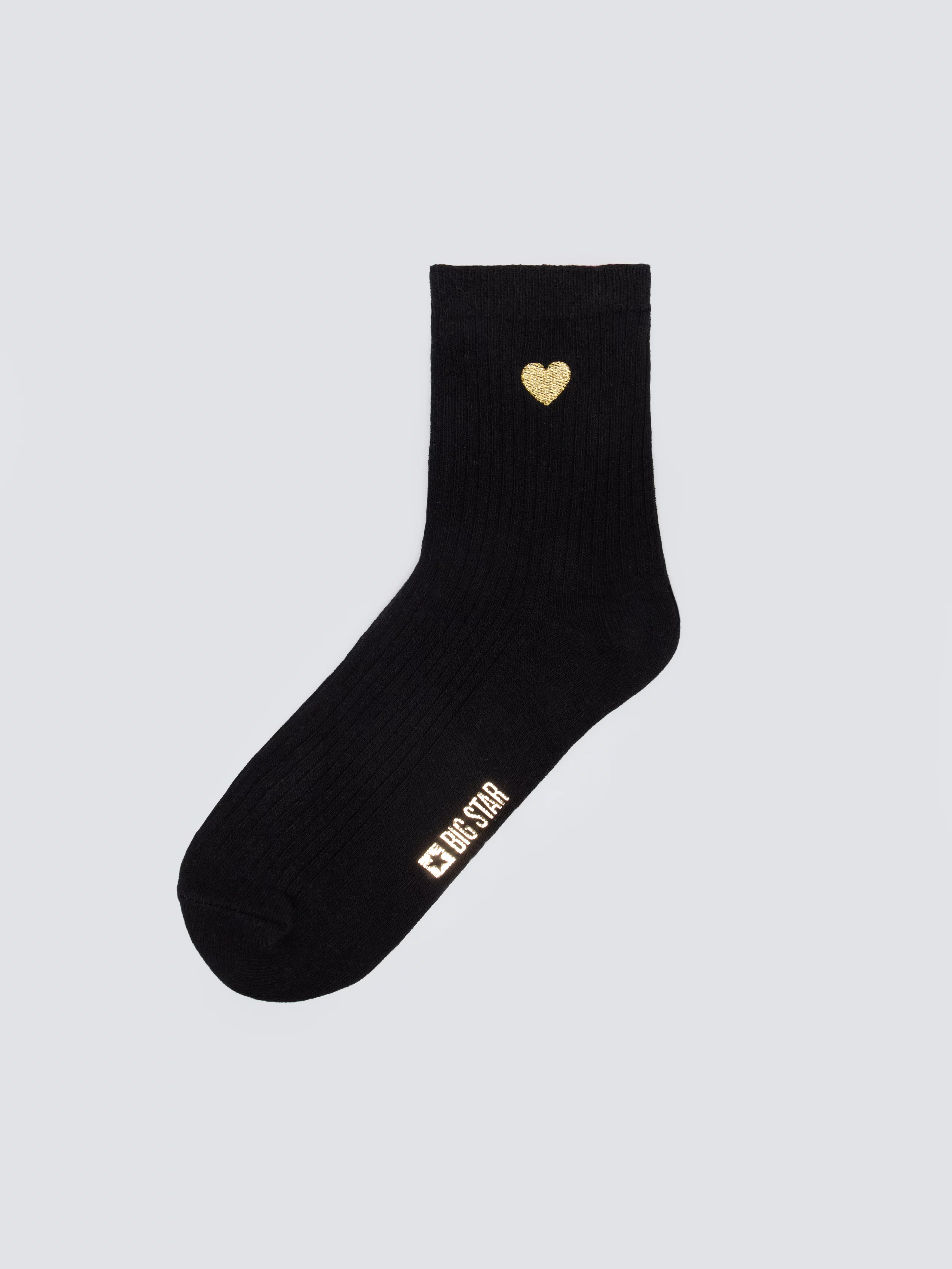 Skarpety damskie prążkowane czarne Sonja 906