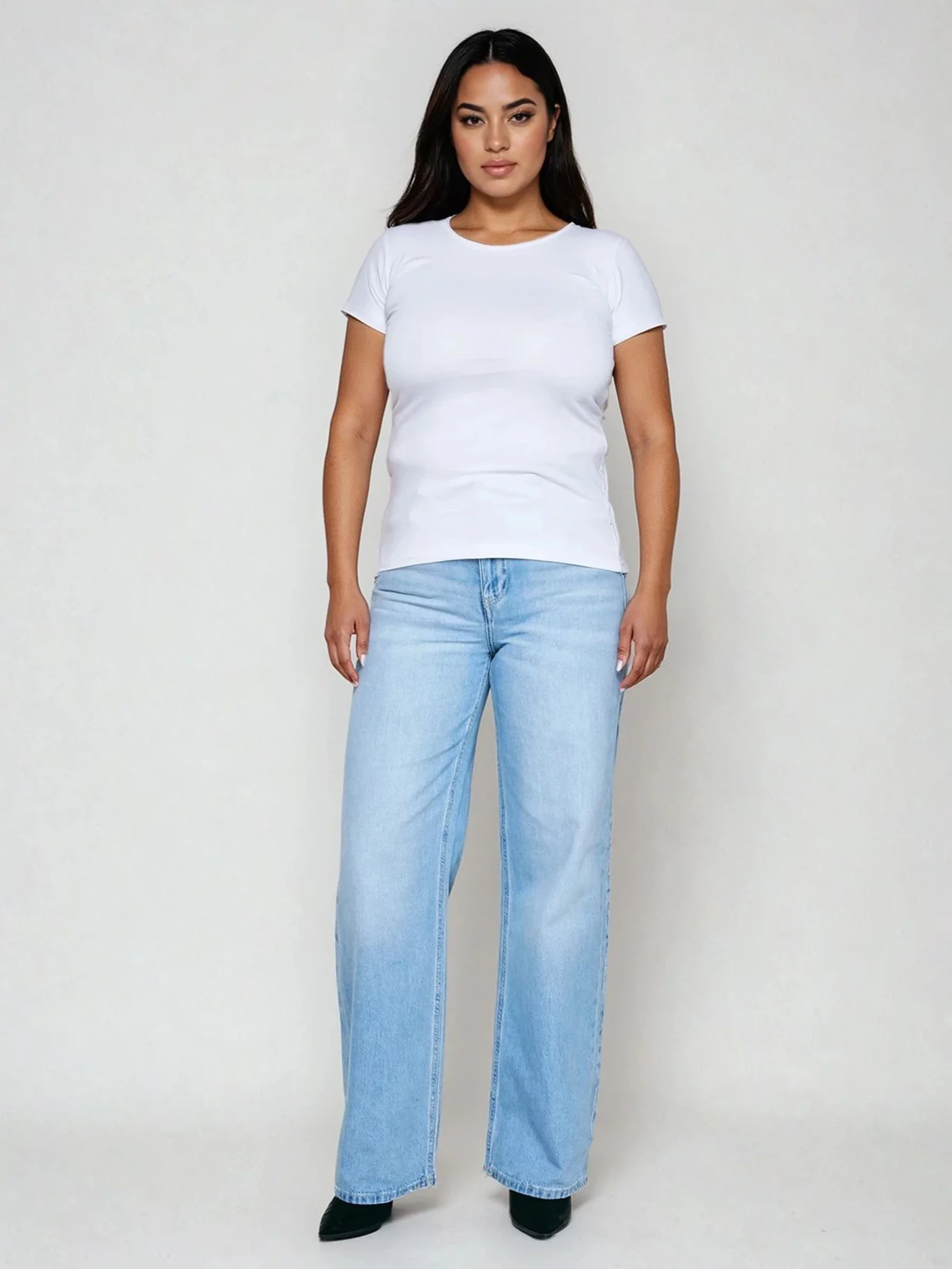 Koszulka damska z krótkim rękawem biała Classaca 101