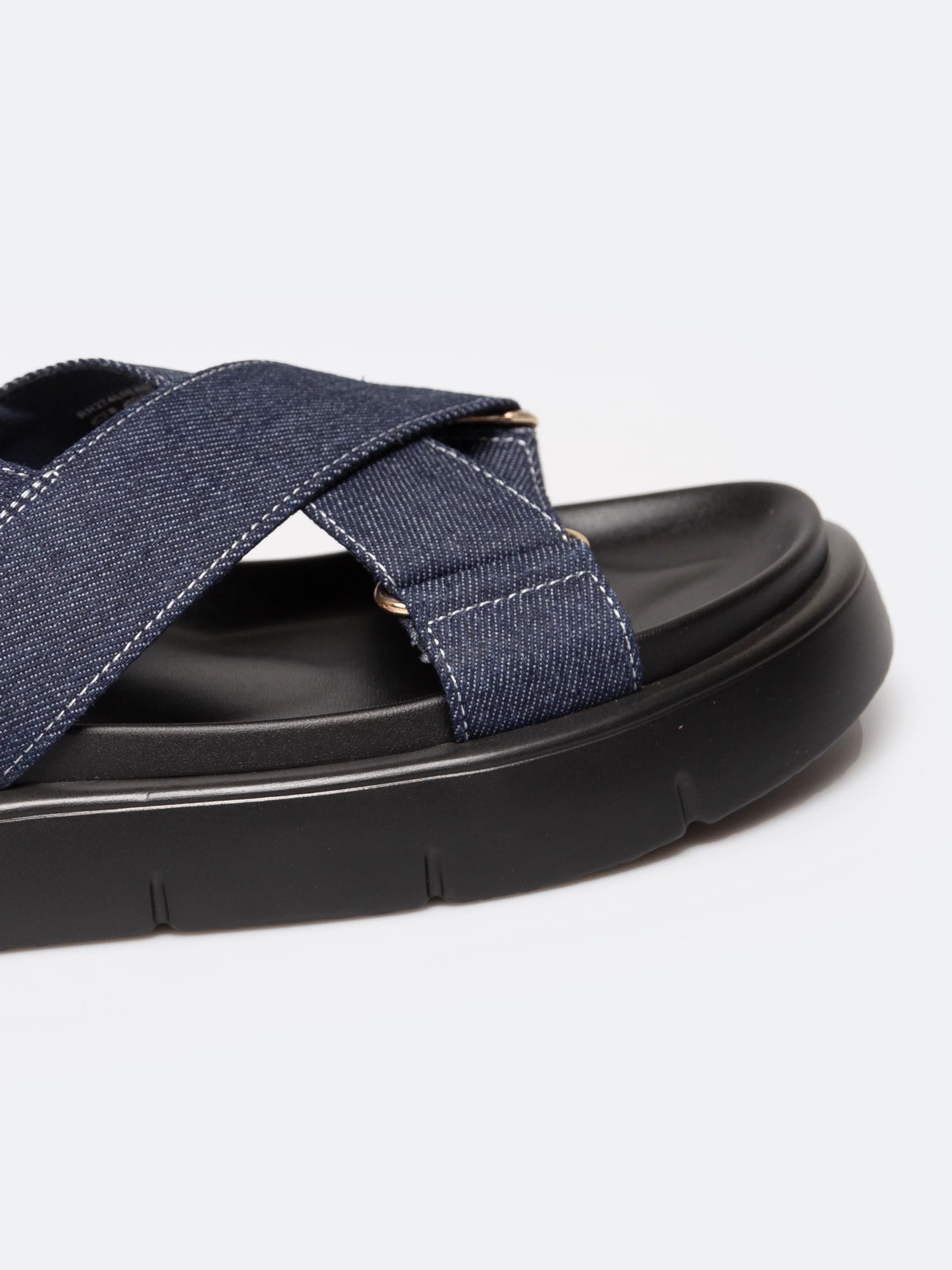 Sandały damskie z imitacji jeansu granatowe RR274688 403