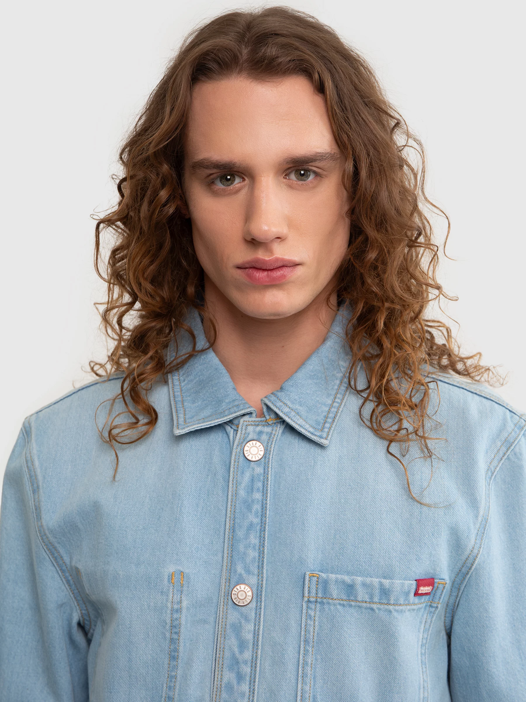 Kurtka męska jeansowa z linii Authentic jasnoniebieska Workwear 253