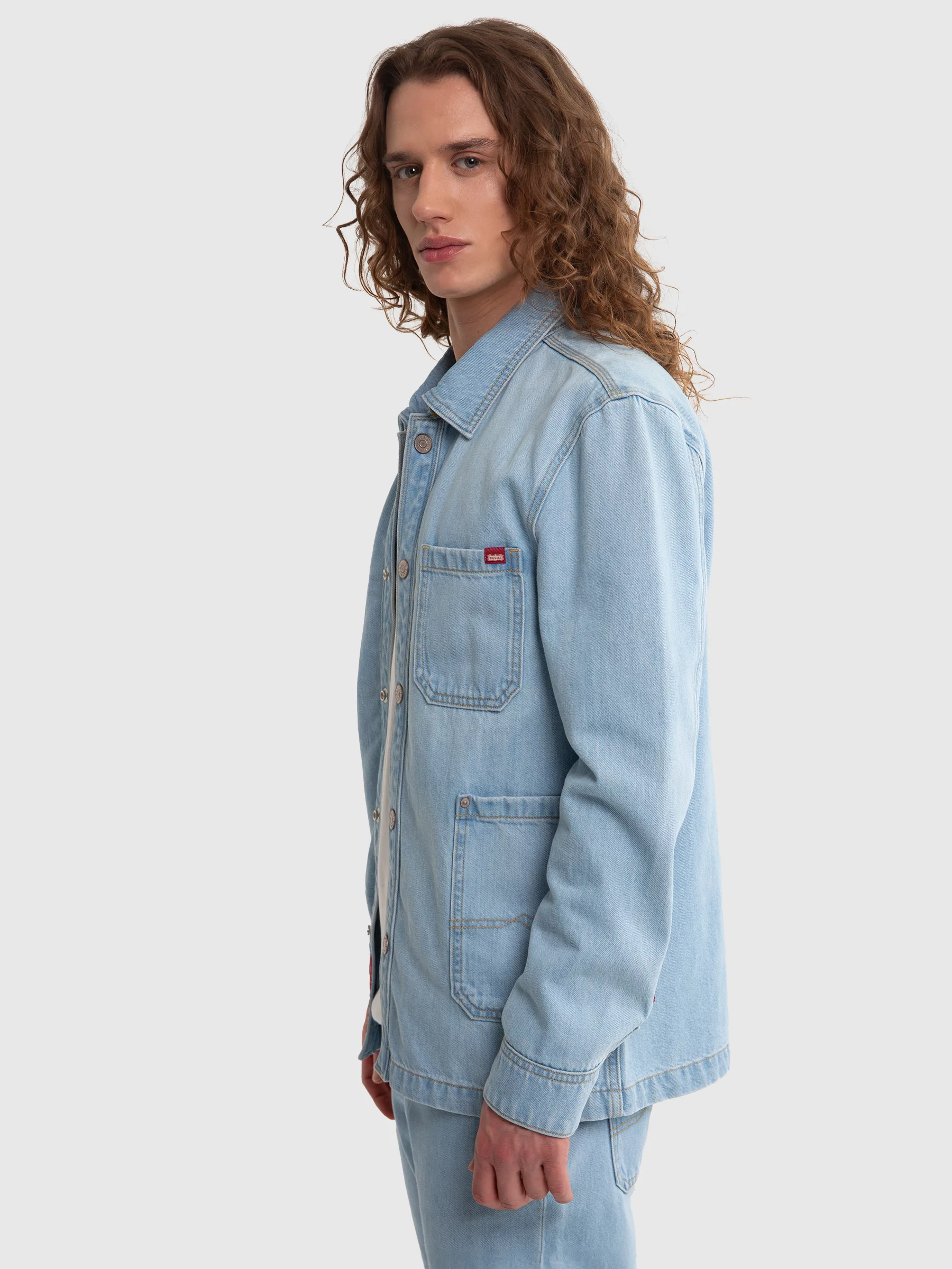 Kurtka męska jeansowa z linii Authentic jasnoniebieska Workwear 253