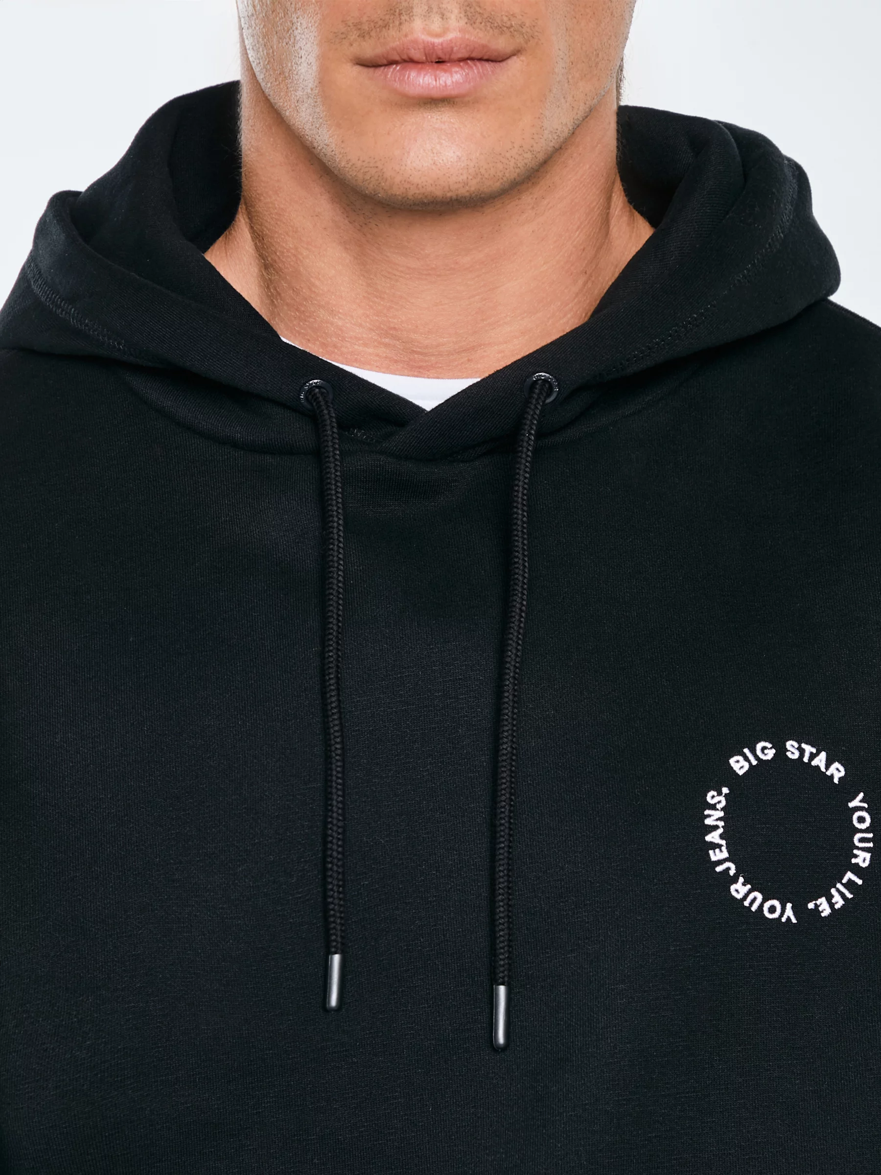 Bluza męska z kapturem czarna Ajrojer 906