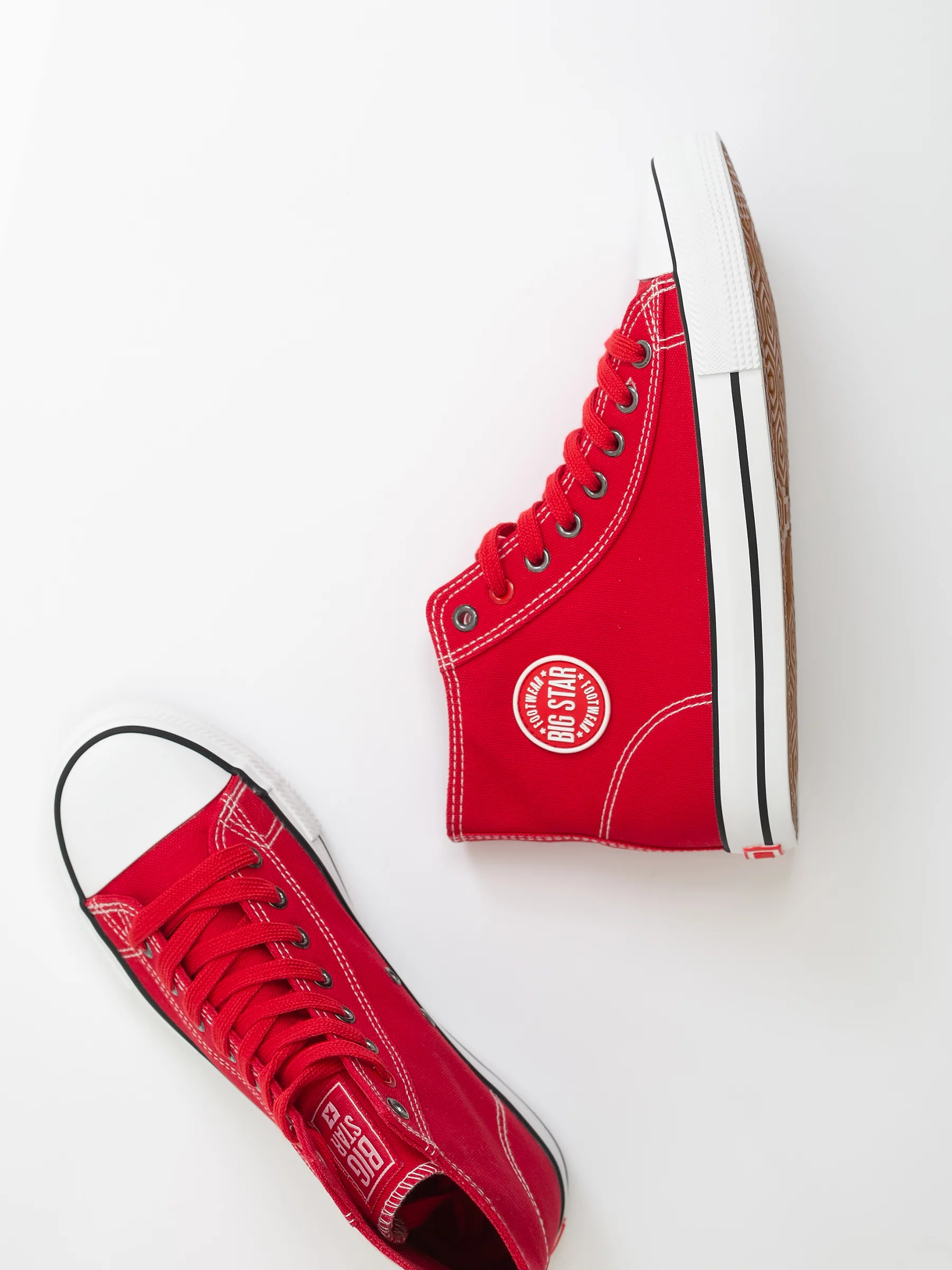 Trampki damskie wysokie czerwone JJ274A503 603