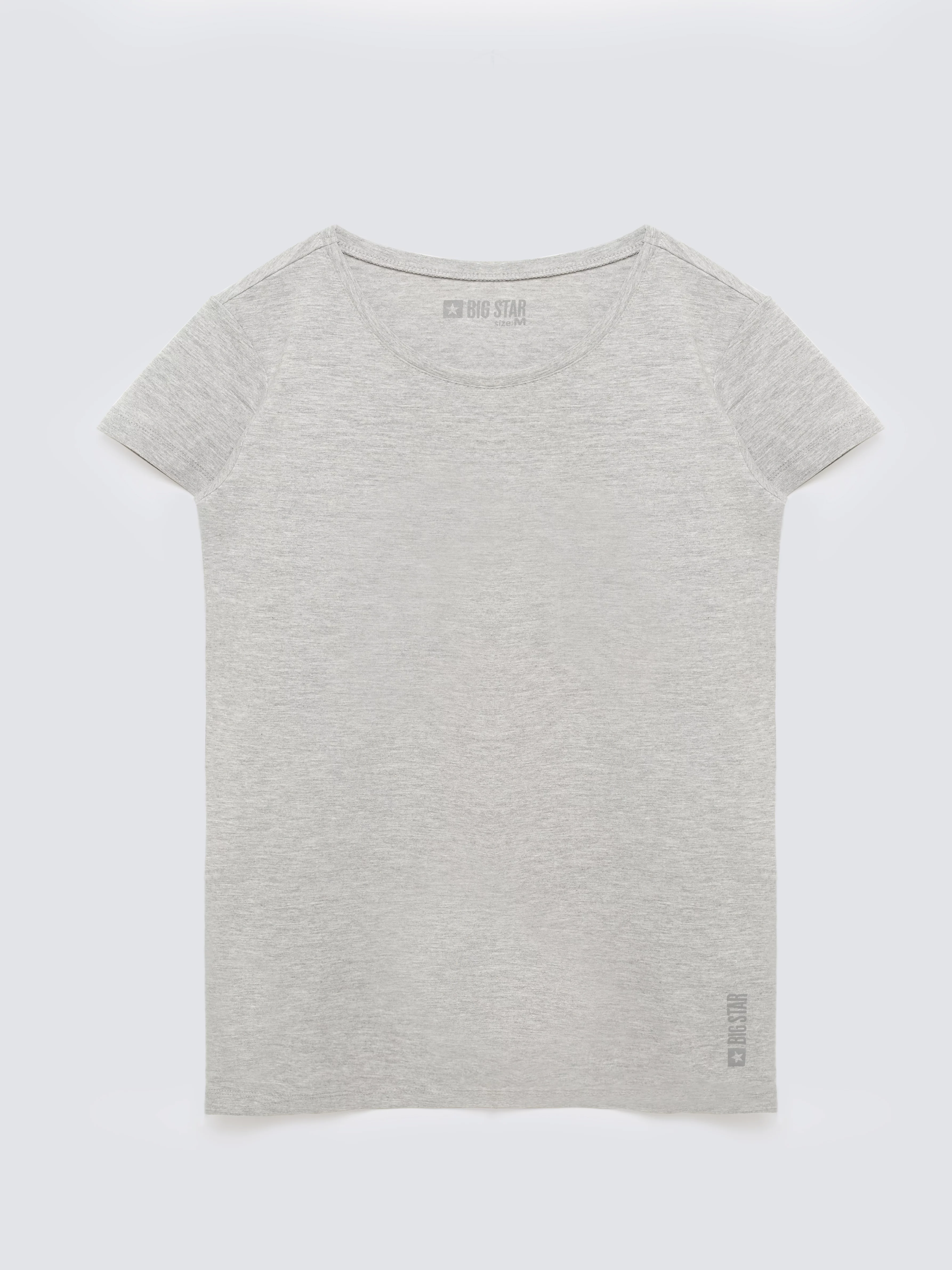 Koszulka damska gładka szara Classic 991