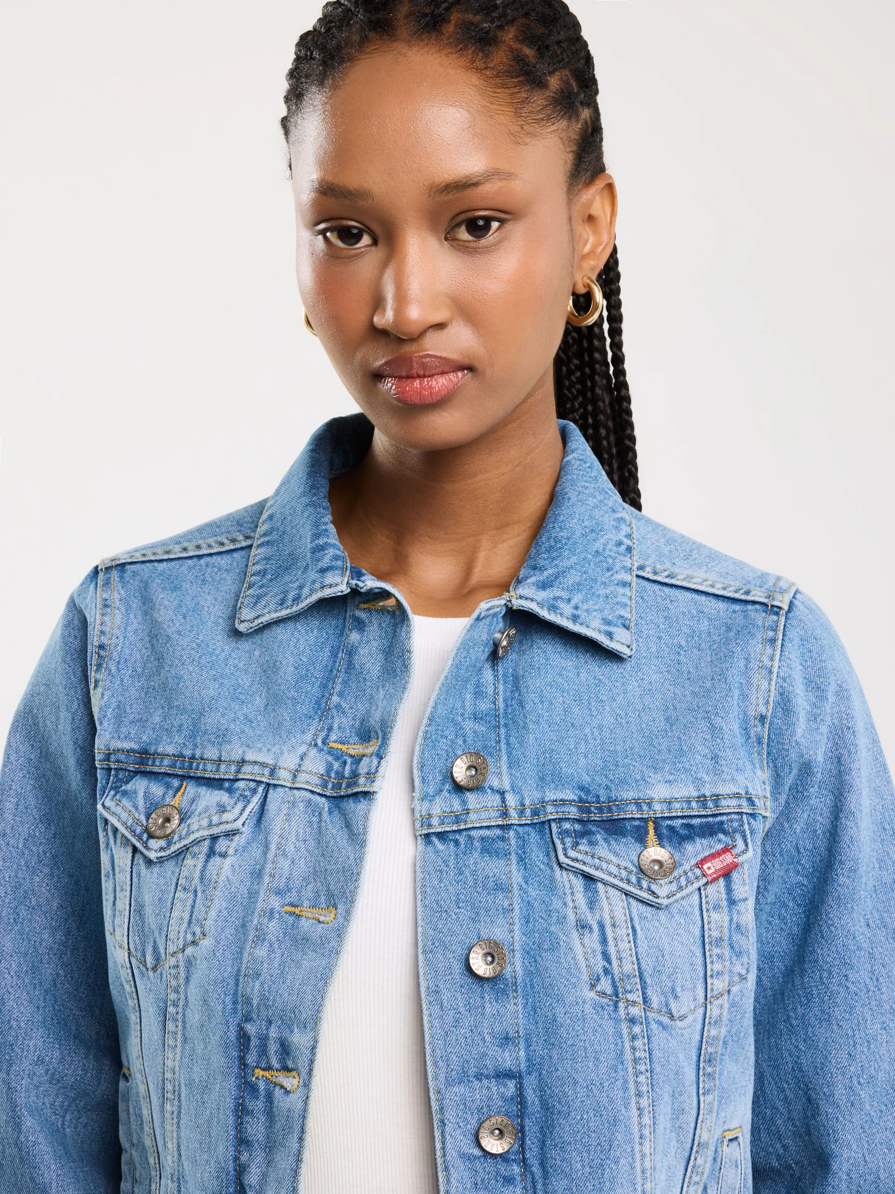 Kurtka damska jeansowa niebieska Josephine 134