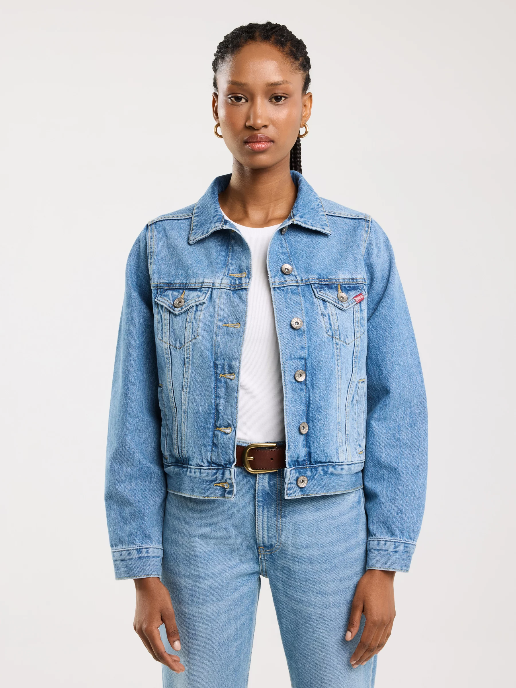 Kurtka damska jeansowa niebieska Josephine 134