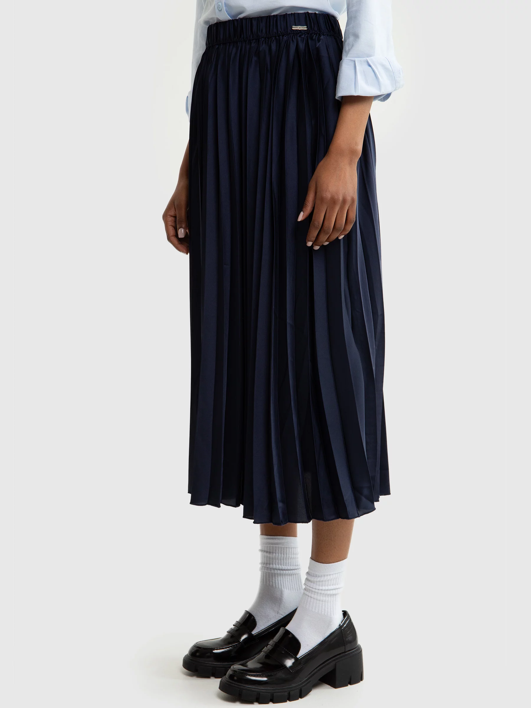 Spódnica damska midi plisowana granatowa Drumia 403