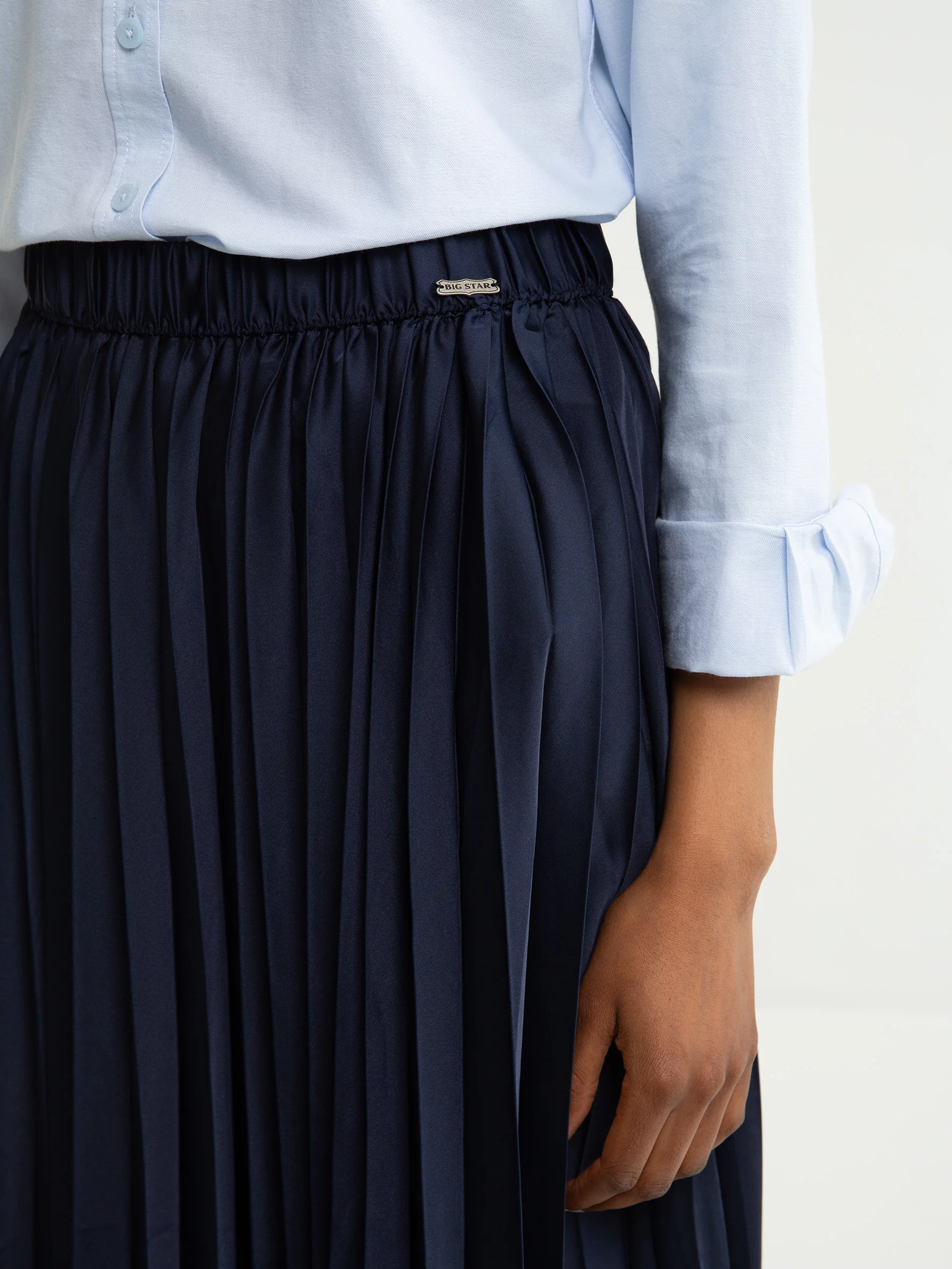 Spódnica damska midi plisowana granatowa Drumia 403